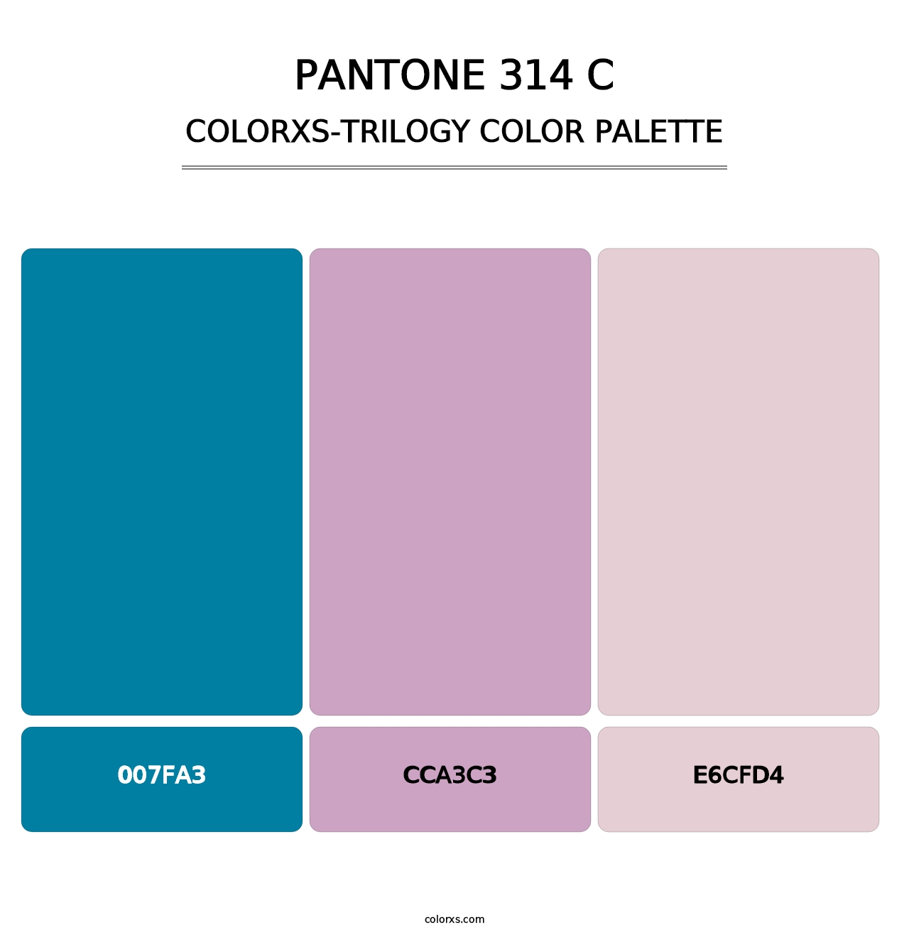 PANTONE 314 C - Colorxs Trilogy Palette