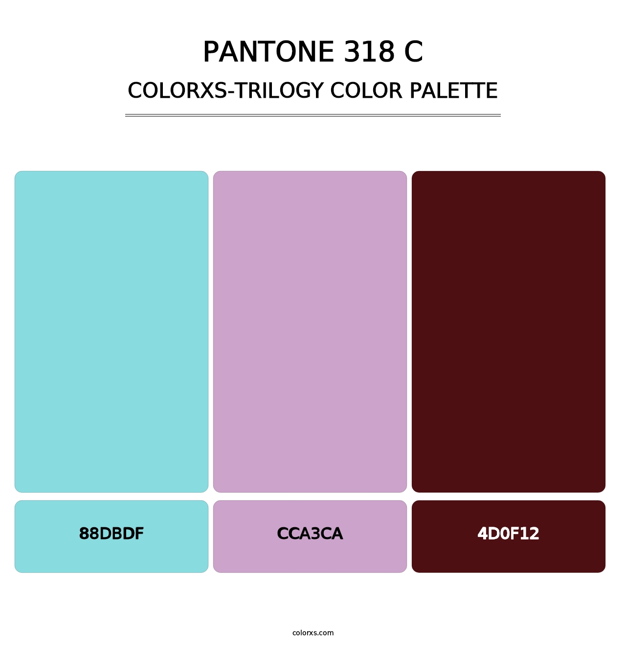 PANTONE 318 C - Colorxs Trilogy Palette