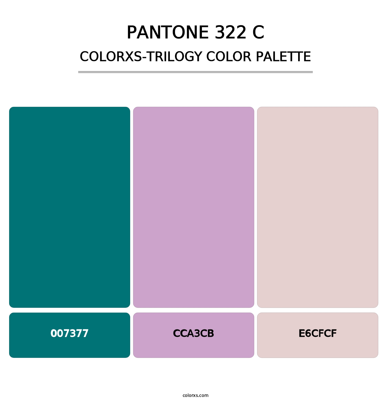 PANTONE 322 C - Colorxs Trilogy Palette