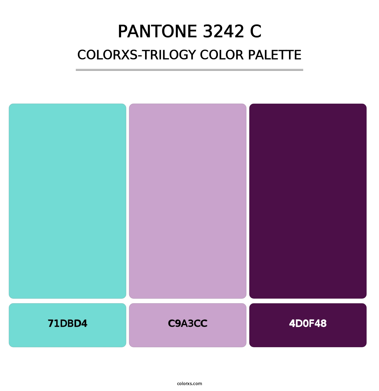 PANTONE 3242 C - Colorxs Trilogy Palette
