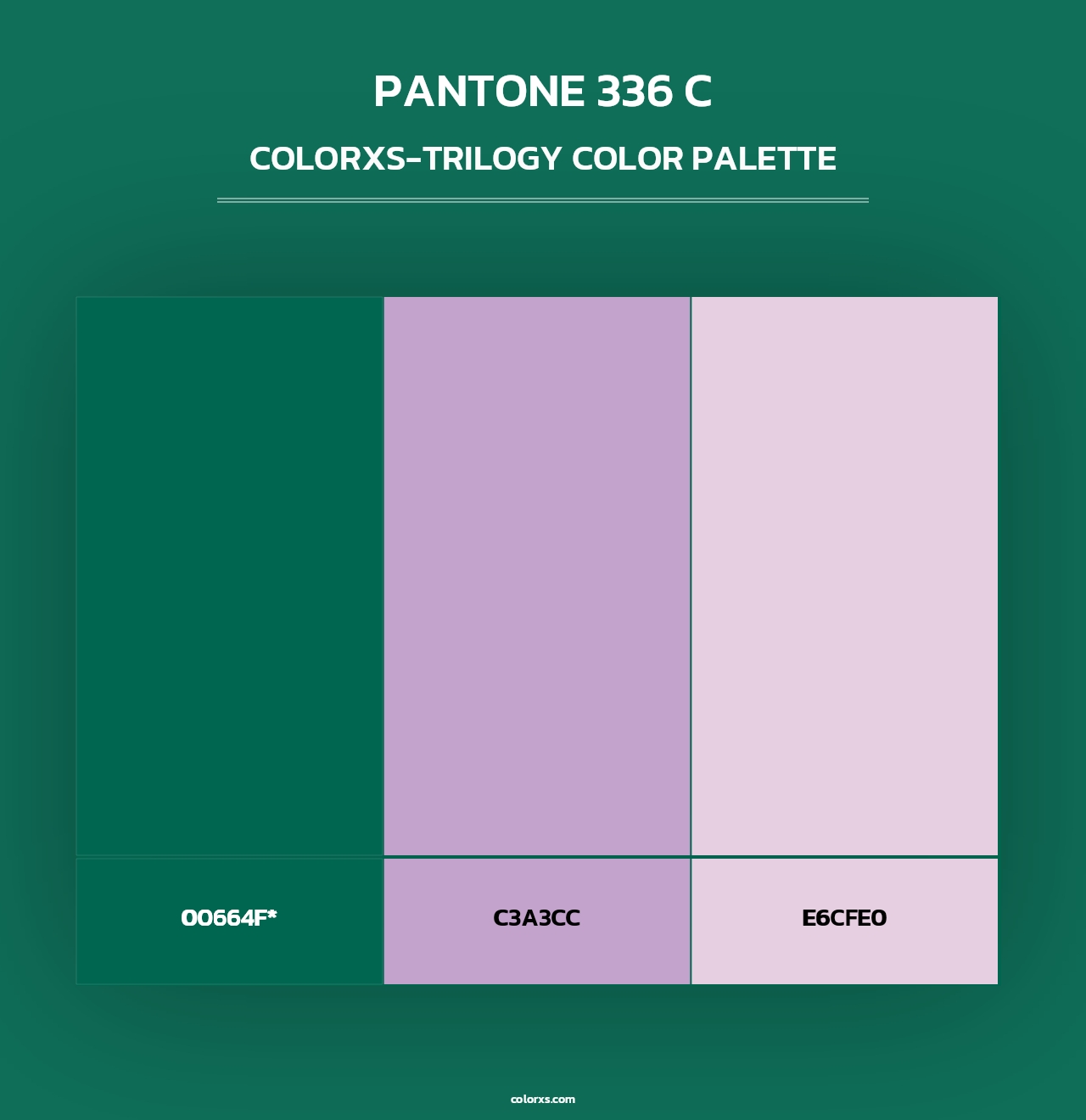 PANTONE 336 C - Colorxs Trilogy Palette
