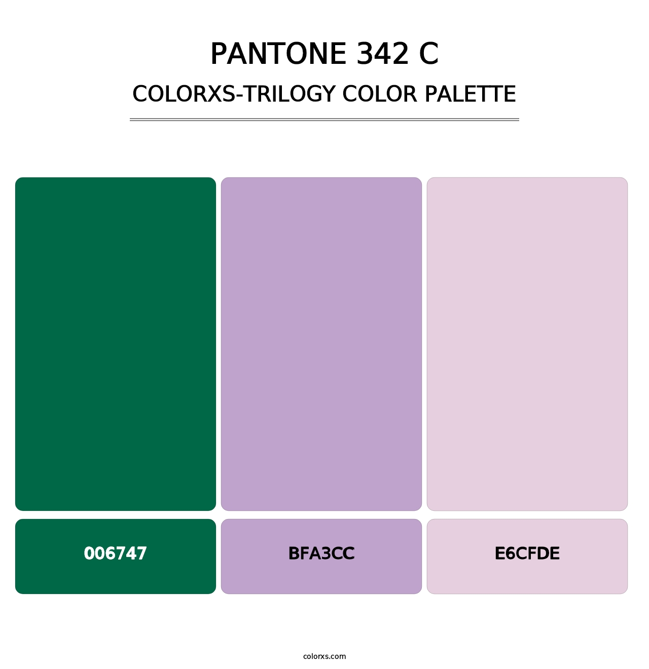 PANTONE 342 C - Colorxs Trilogy Palette