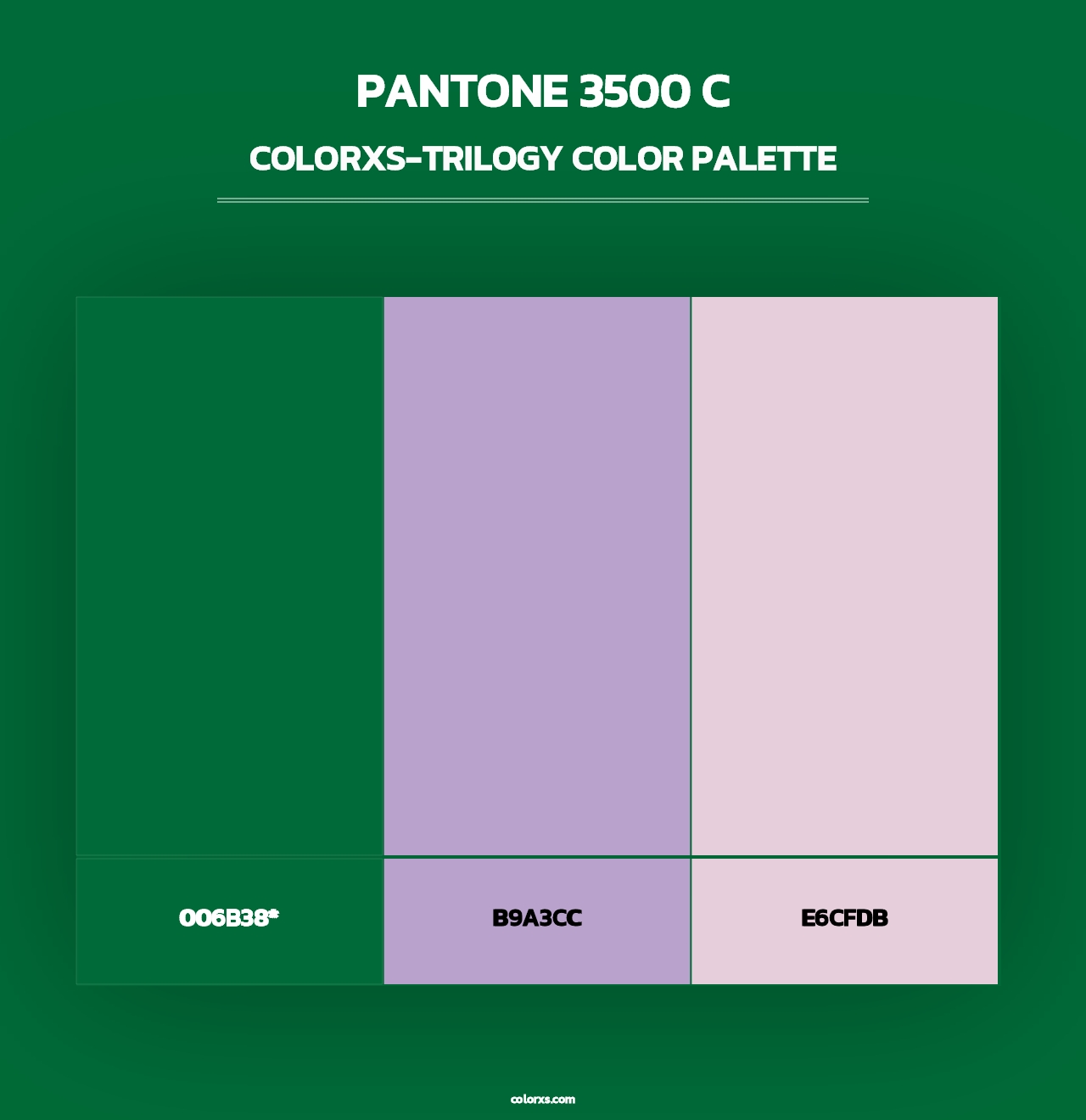 PANTONE 3500 C - Colorxs Trilogy Palette