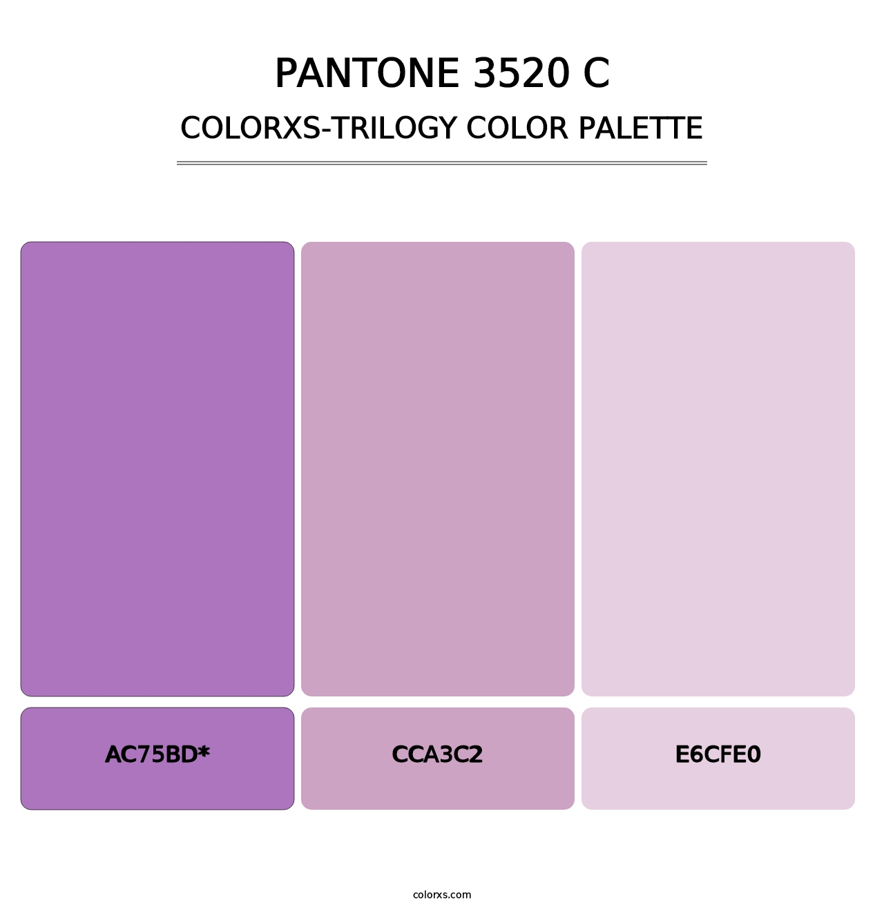 PANTONE 3520 C - Colorxs Trilogy Palette