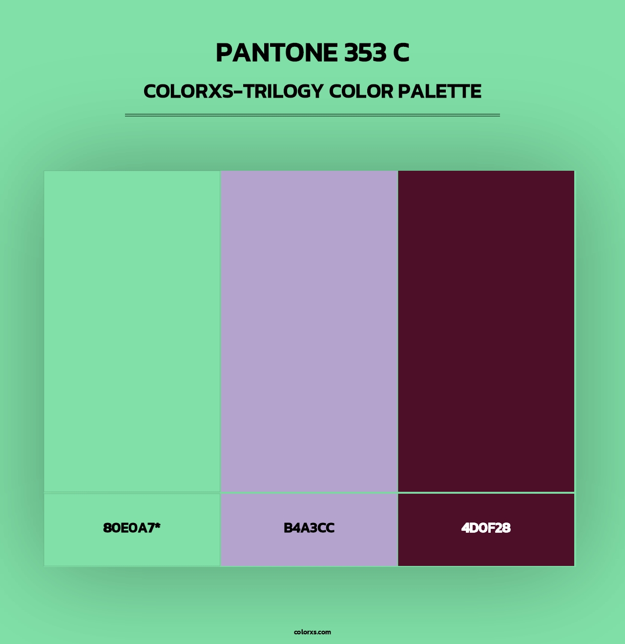 PANTONE 353 C - Colorxs Trilogy Palette