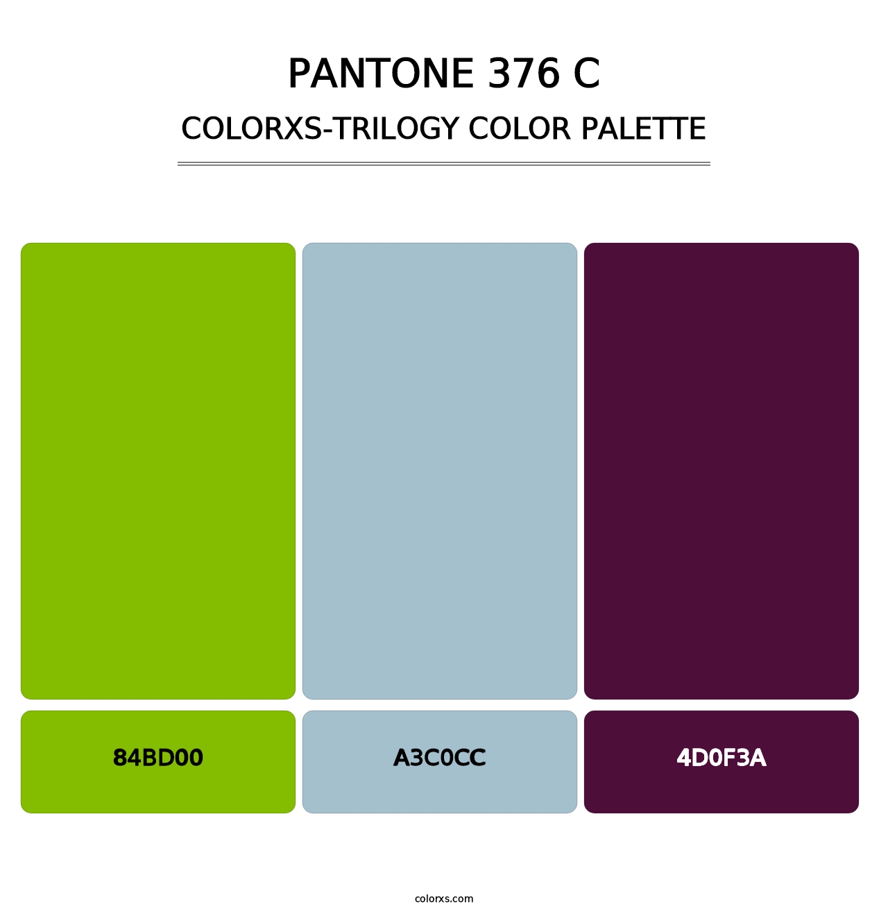 PANTONE 376 C - Colorxs Trilogy Palette