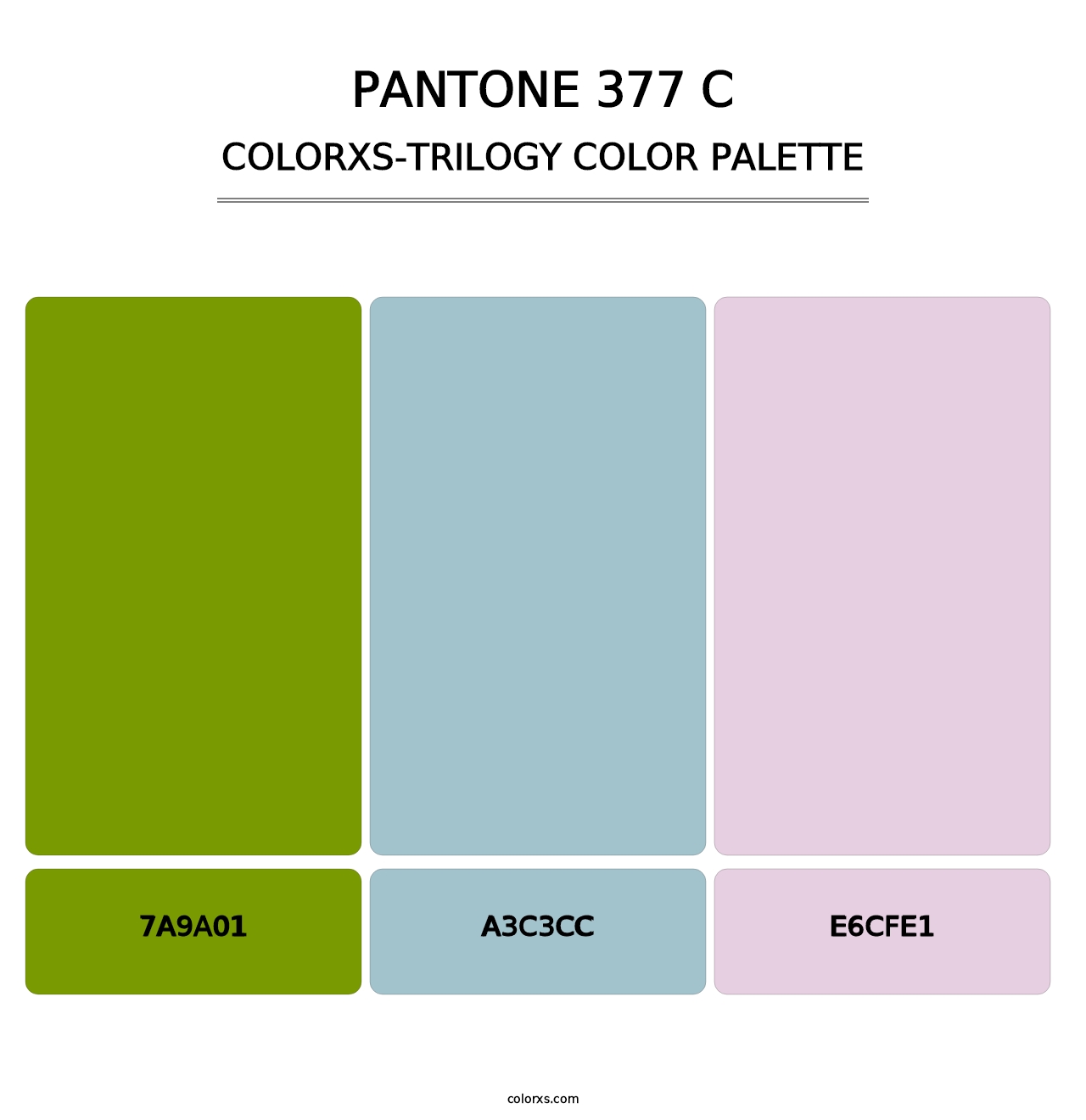 PANTONE 377 C - Colorxs Trilogy Palette