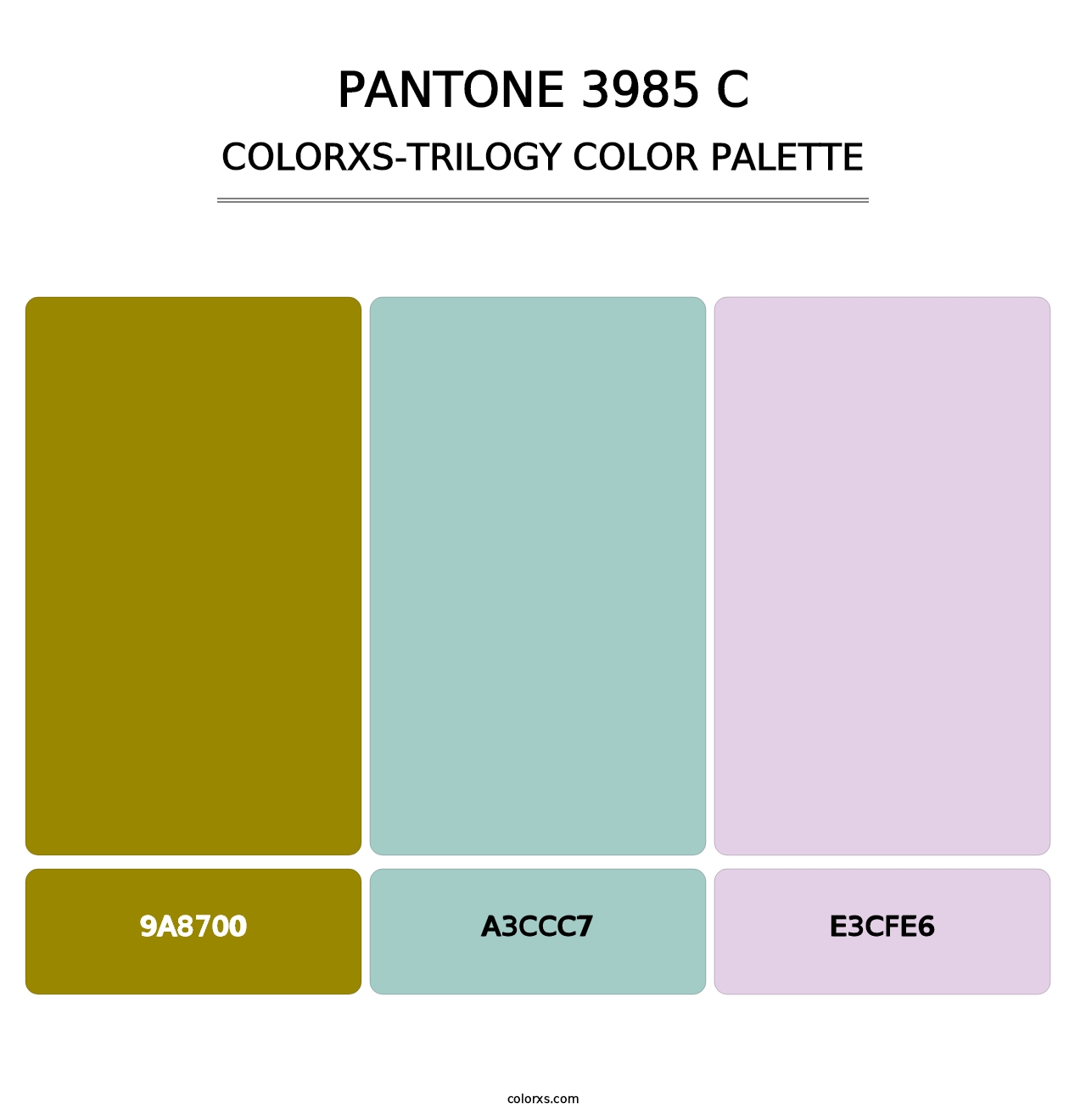 PANTONE 3985 C - Colorxs Trilogy Palette