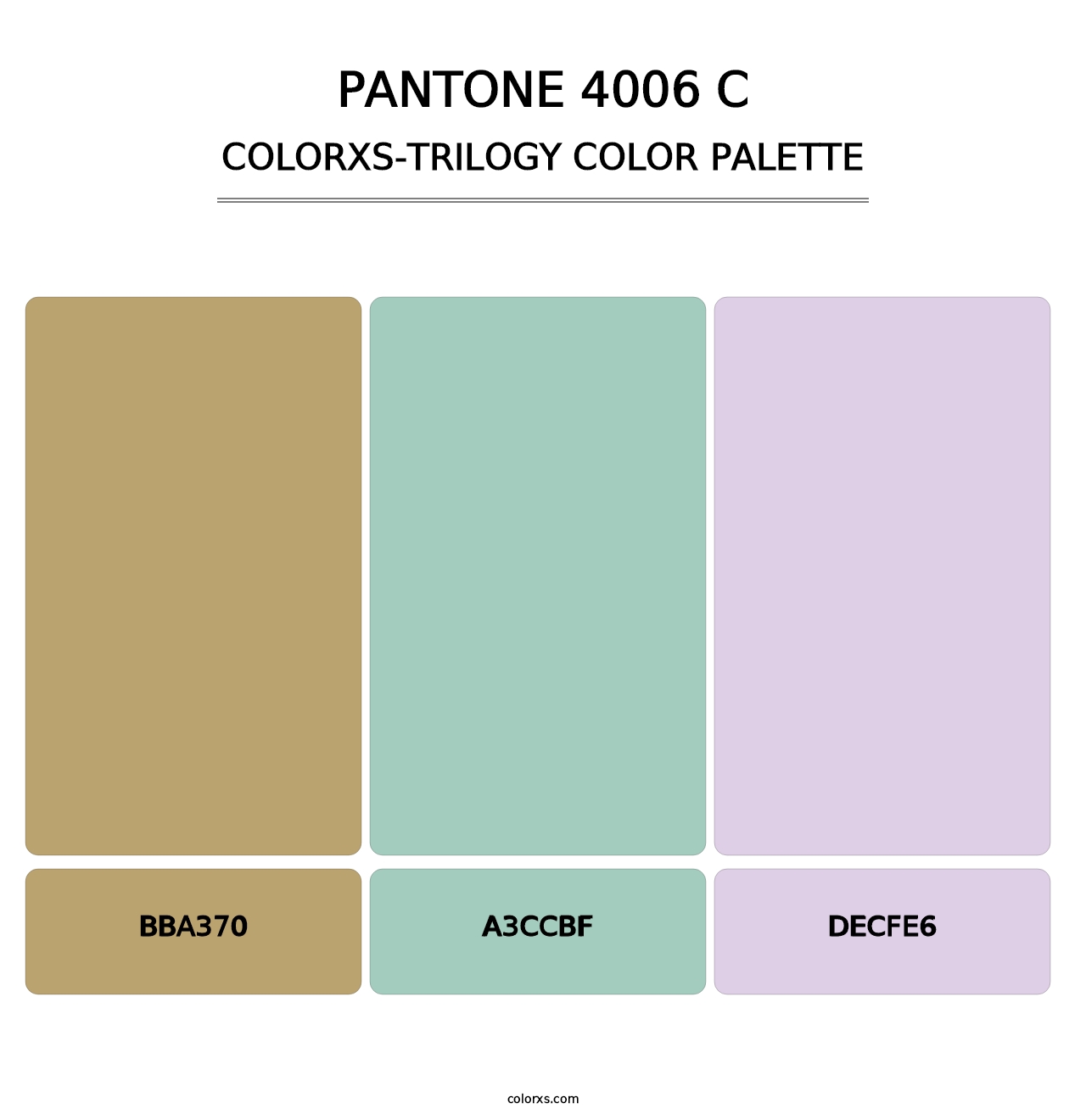 PANTONE 4006 C - Colorxs Trilogy Palette
