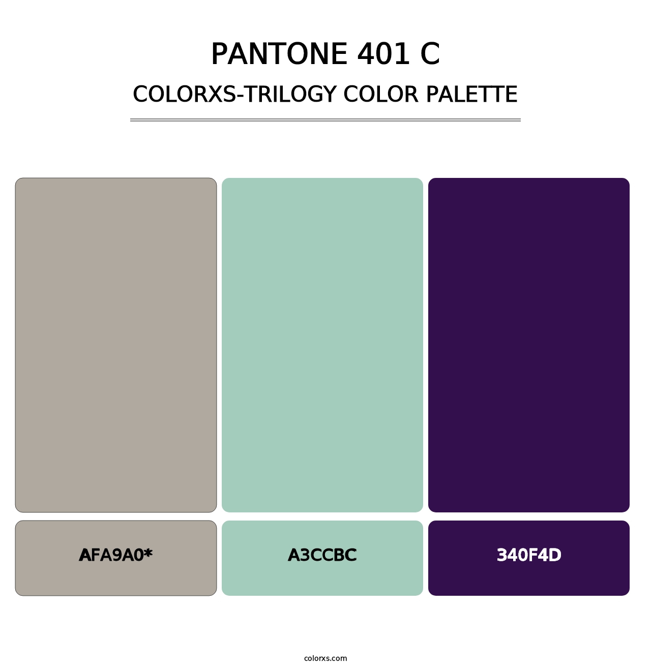 PANTONE 401 C - Colorxs Trilogy Palette
