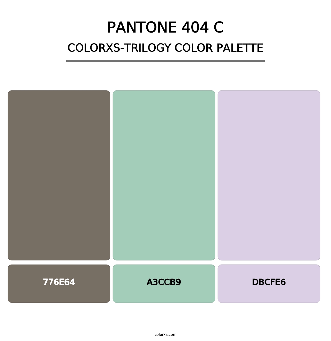 PANTONE 404 C - Colorxs Trilogy Palette