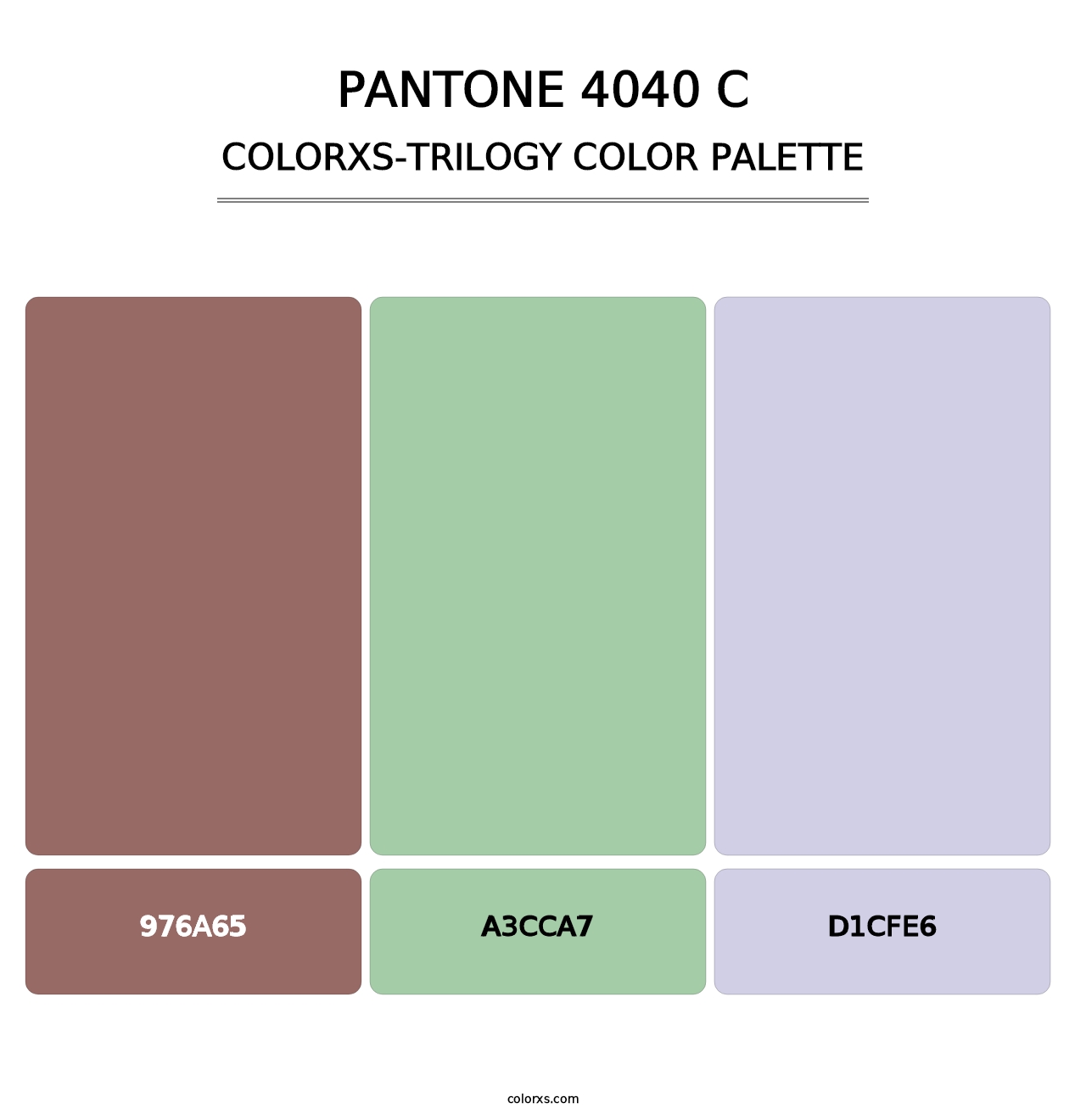 PANTONE 4040 C - Colorxs Trilogy Palette