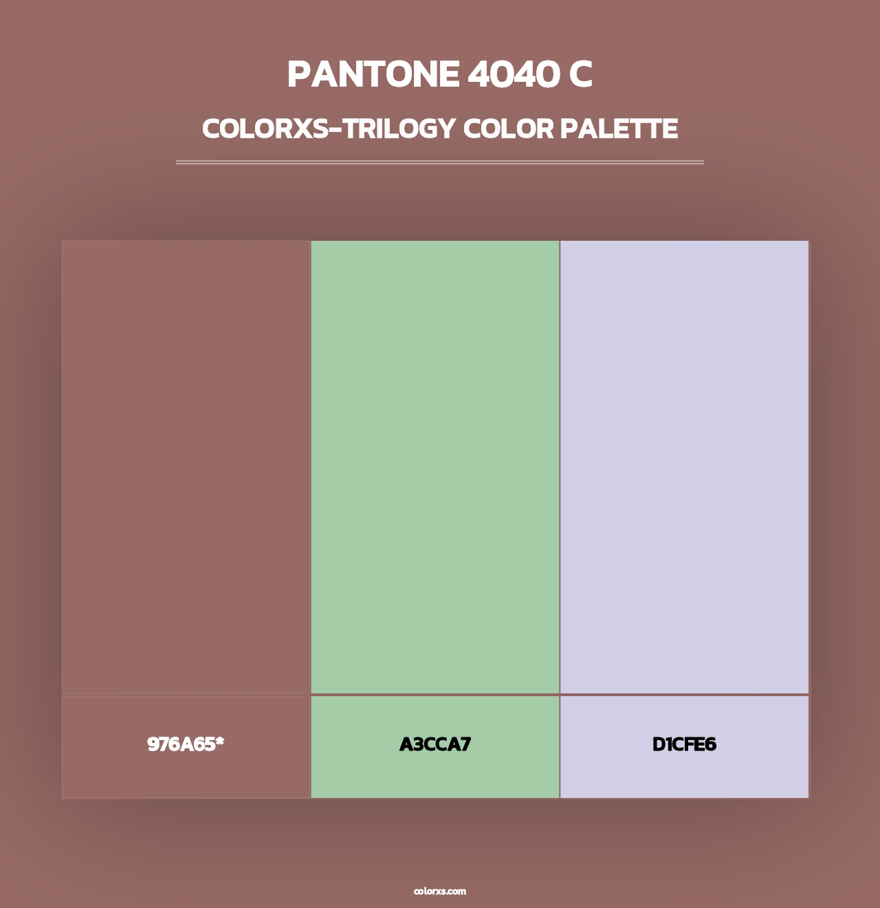 PANTONE 4040 C - Colorxs Trilogy Palette