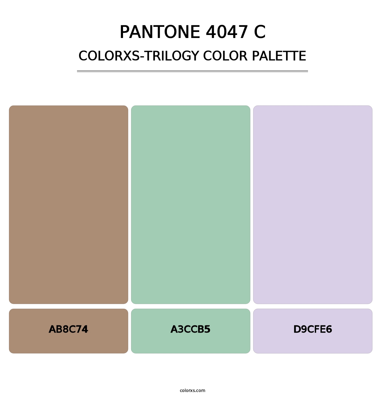 PANTONE 4047 C - Colorxs Trilogy Palette