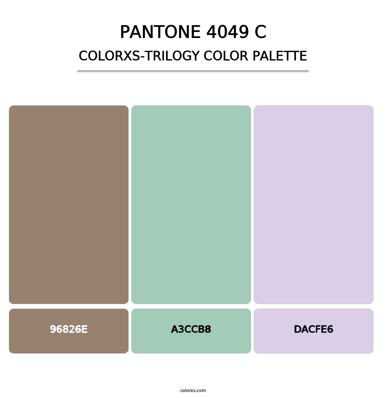PANTONE 4049 C - Colorxs Trilogy Palette