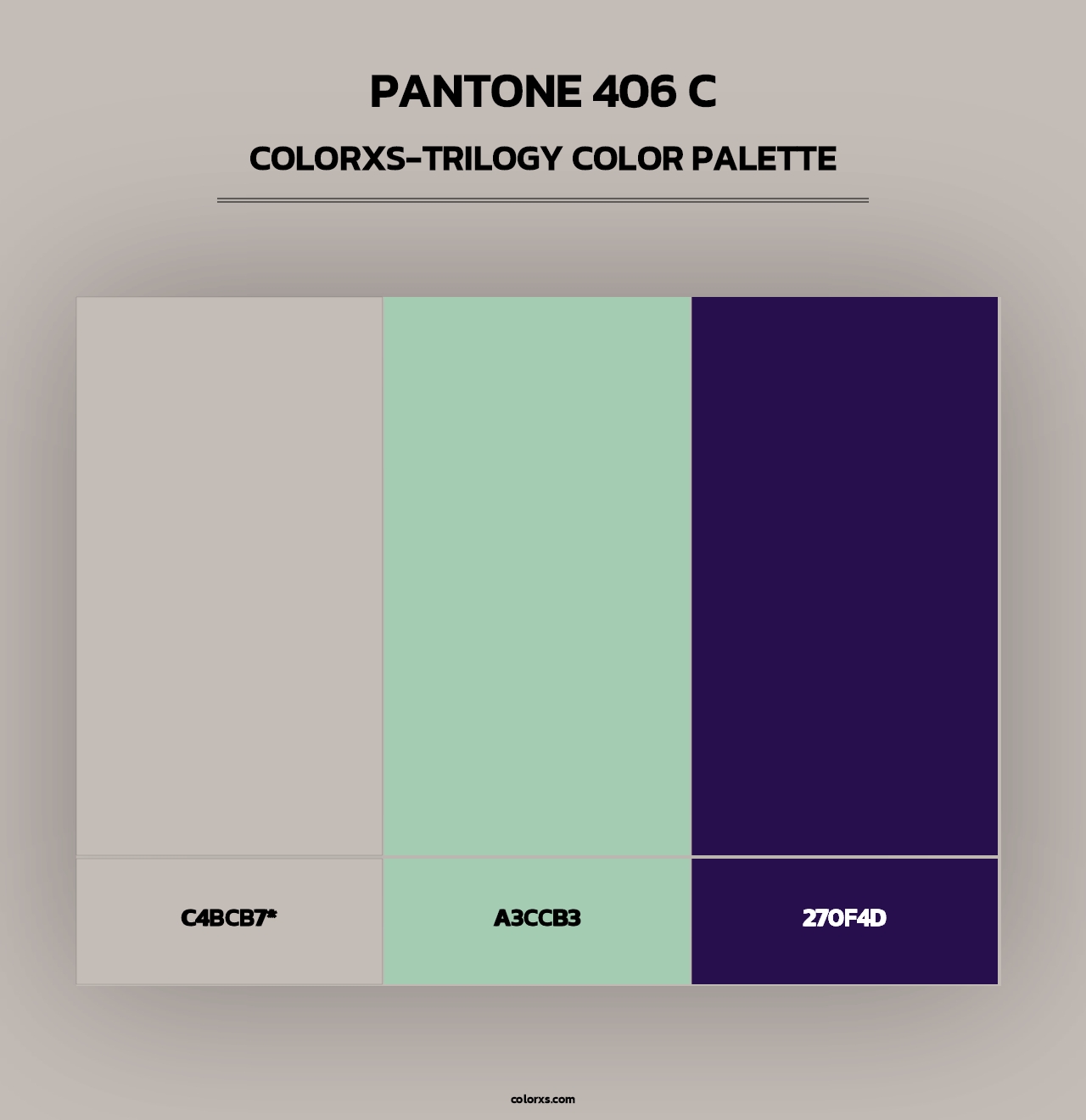 PANTONE 406 C - Colorxs Trilogy Palette