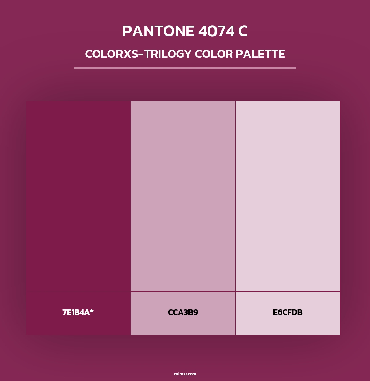 PANTONE 4074 C - Colorxs Trilogy Palette