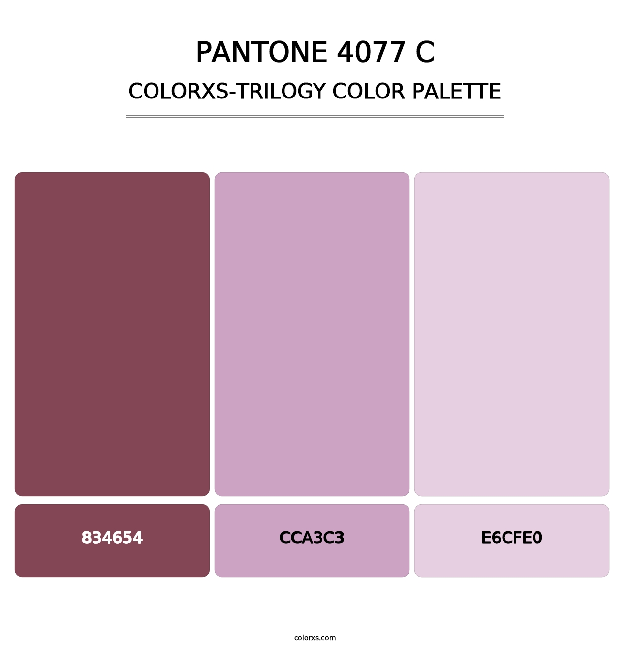 PANTONE 4077 C - Colorxs Trilogy Palette