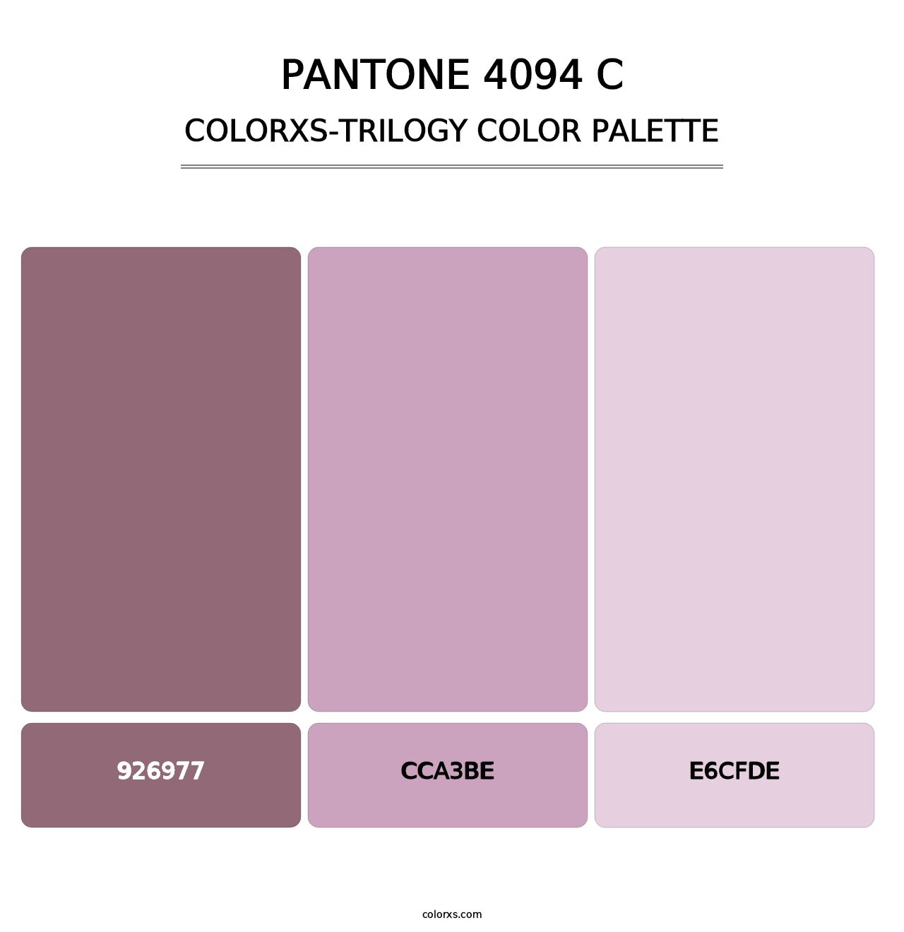 PANTONE 4094 C - Colorxs Trilogy Palette