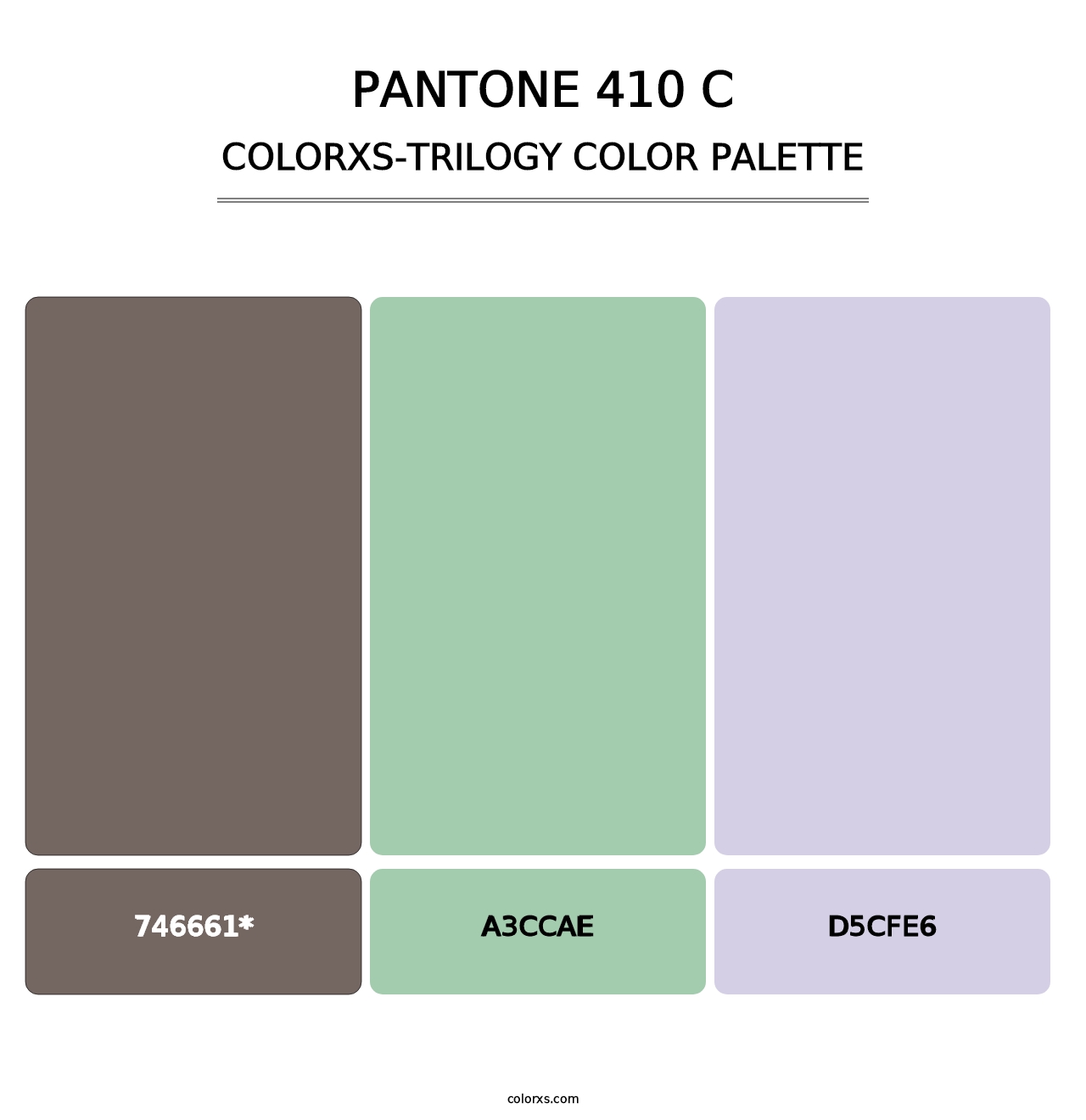 PANTONE 410 C - Colorxs Trilogy Palette