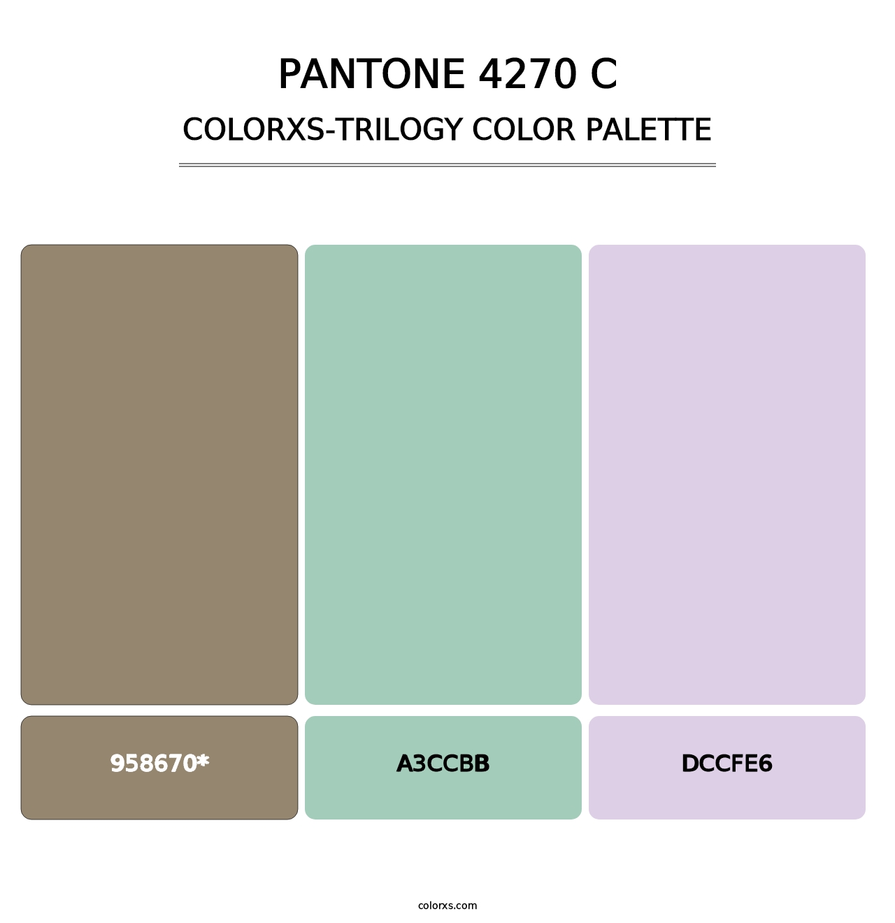 PANTONE 4270 C - Colorxs Trilogy Palette