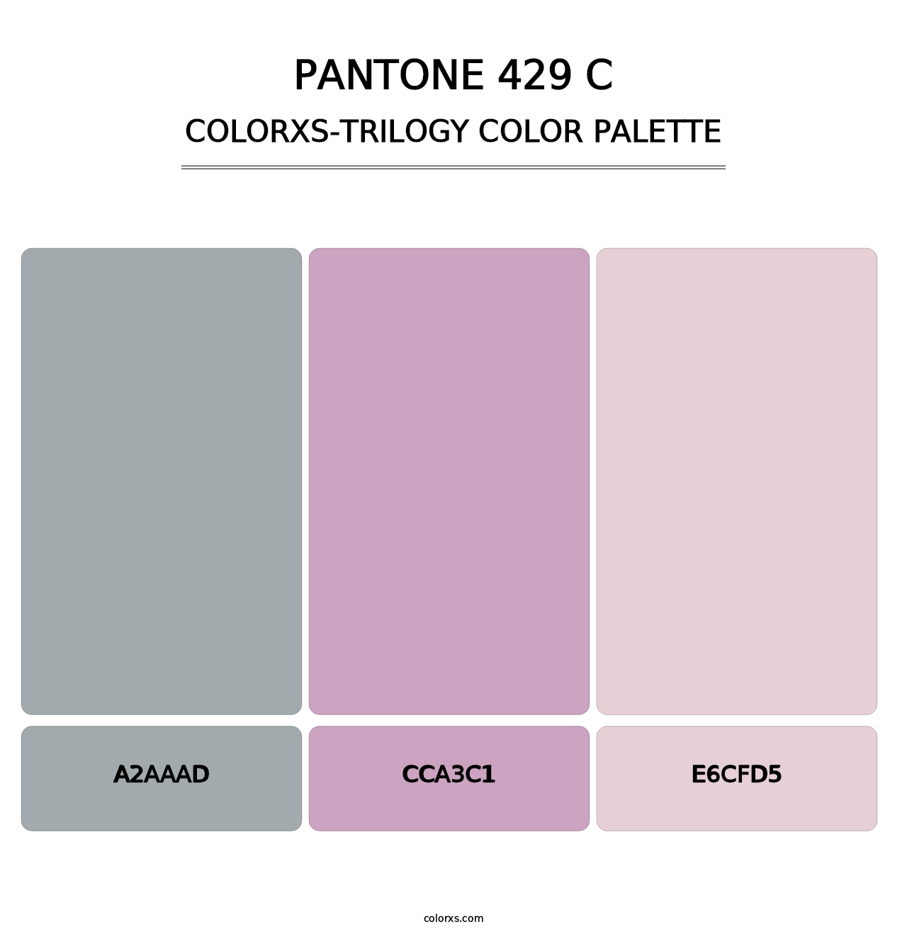 PANTONE 429 C - Colorxs Trilogy Palette