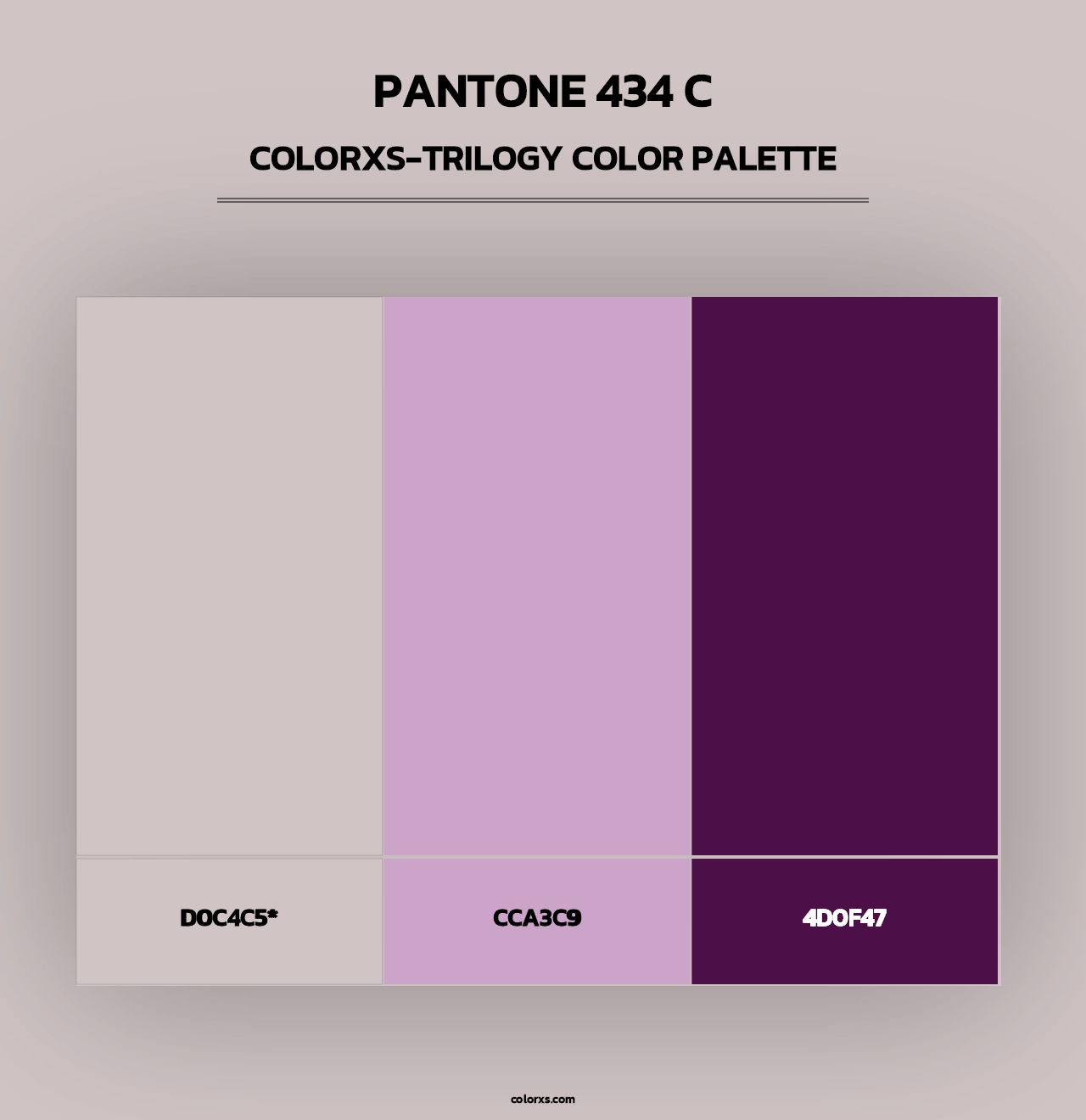 PANTONE 434 C - Colorxs Trilogy Palette
