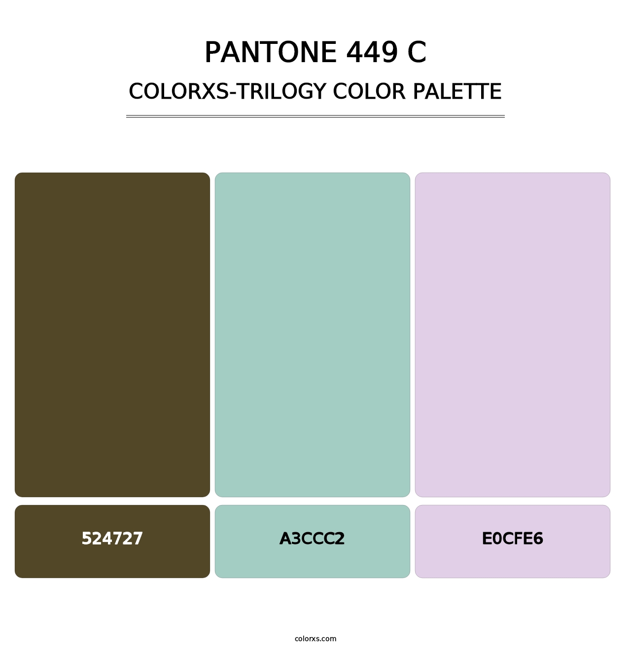 PANTONE 449 C - Colorxs Trilogy Palette