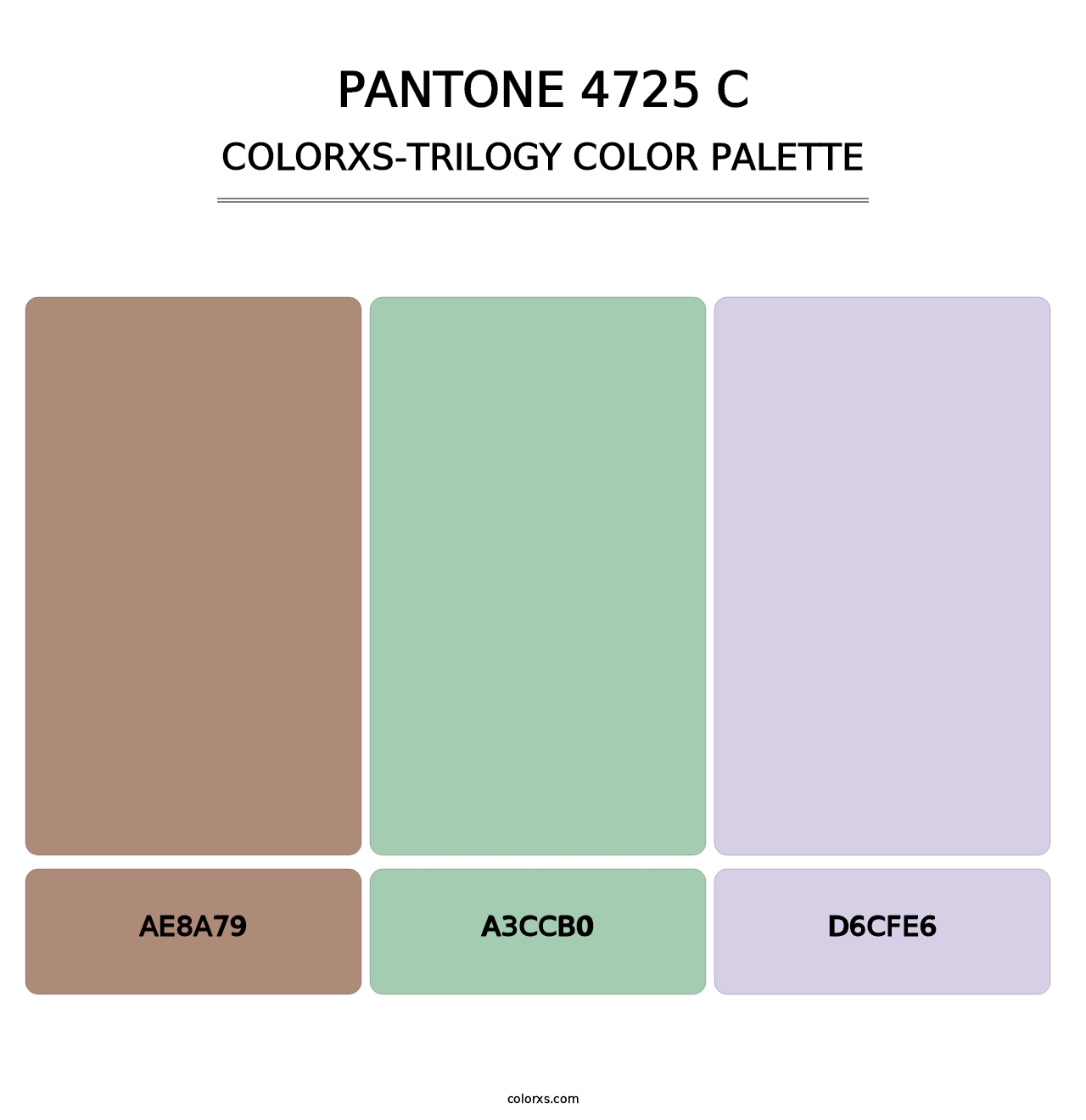 PANTONE 4725 C - Colorxs Trilogy Palette