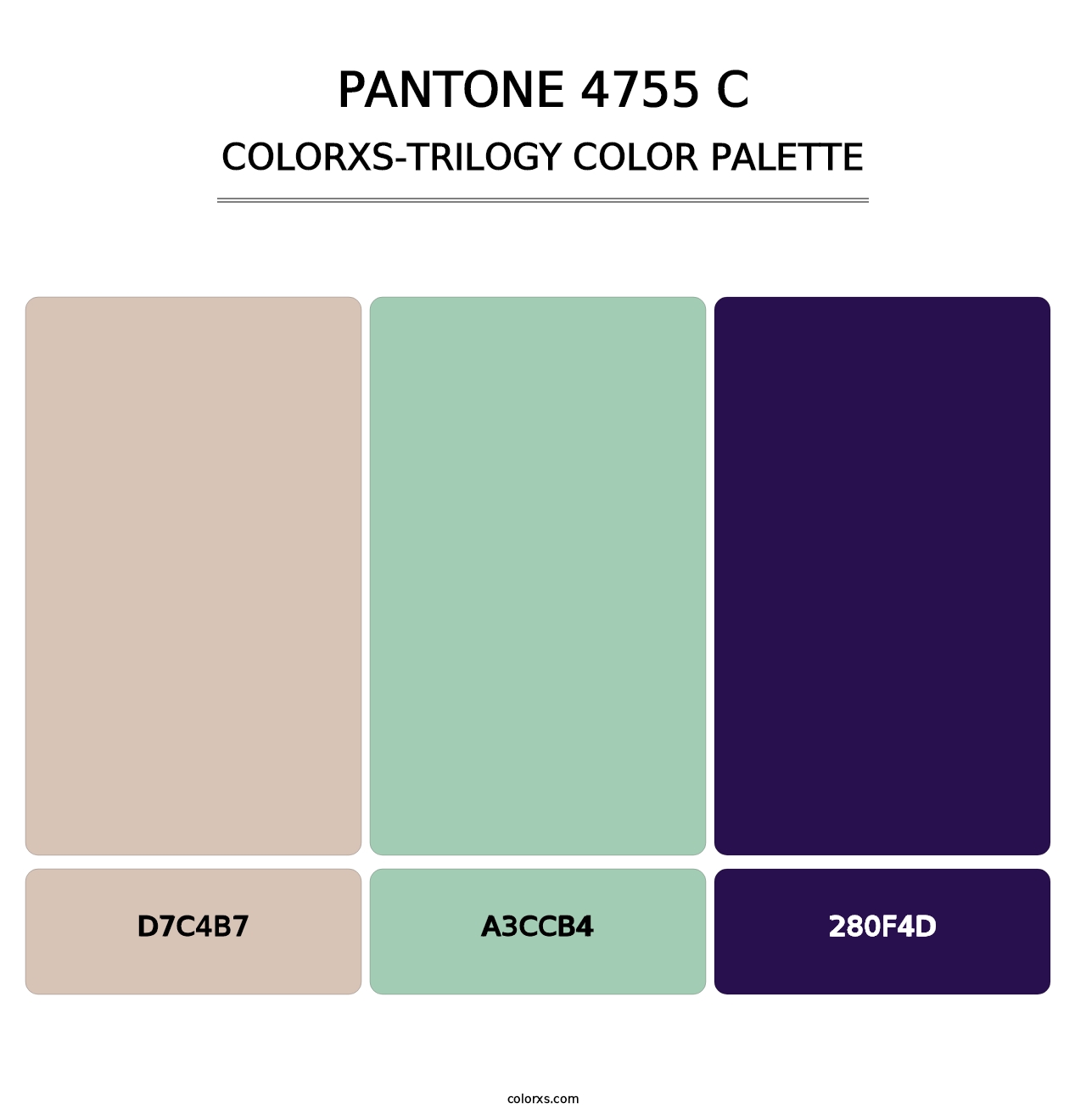 PANTONE 4755 C - Colorxs Trilogy Palette