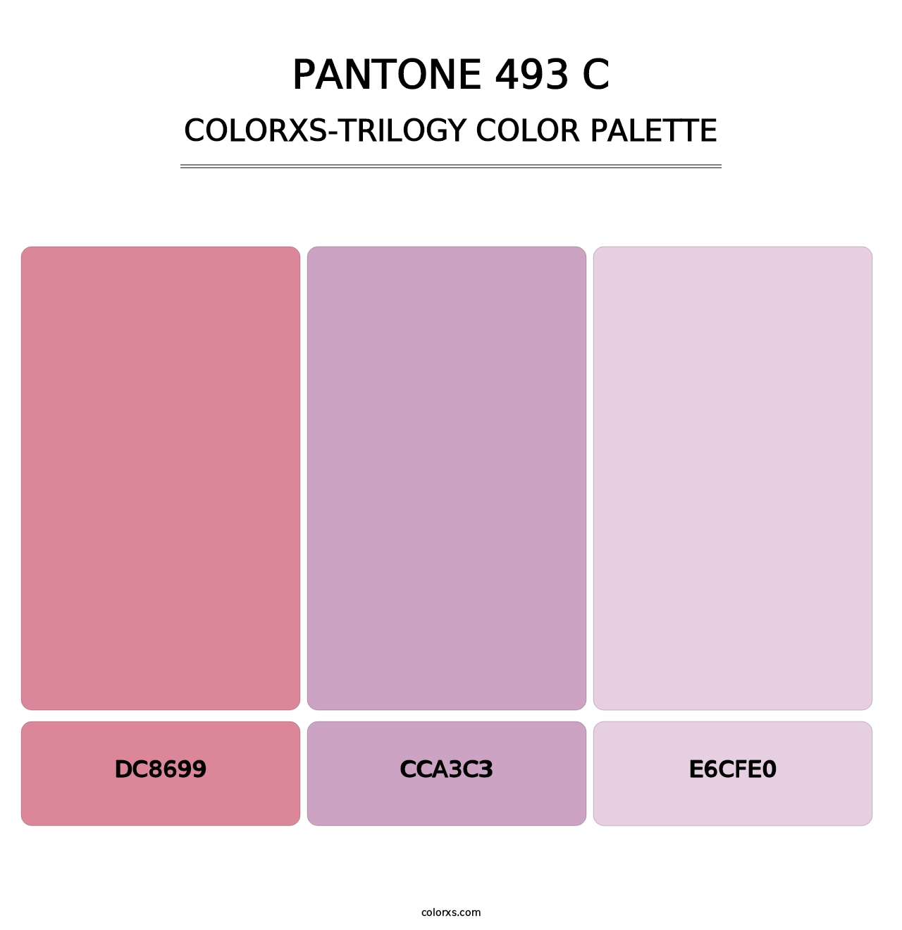 PANTONE 493 C - Colorxs Trilogy Palette