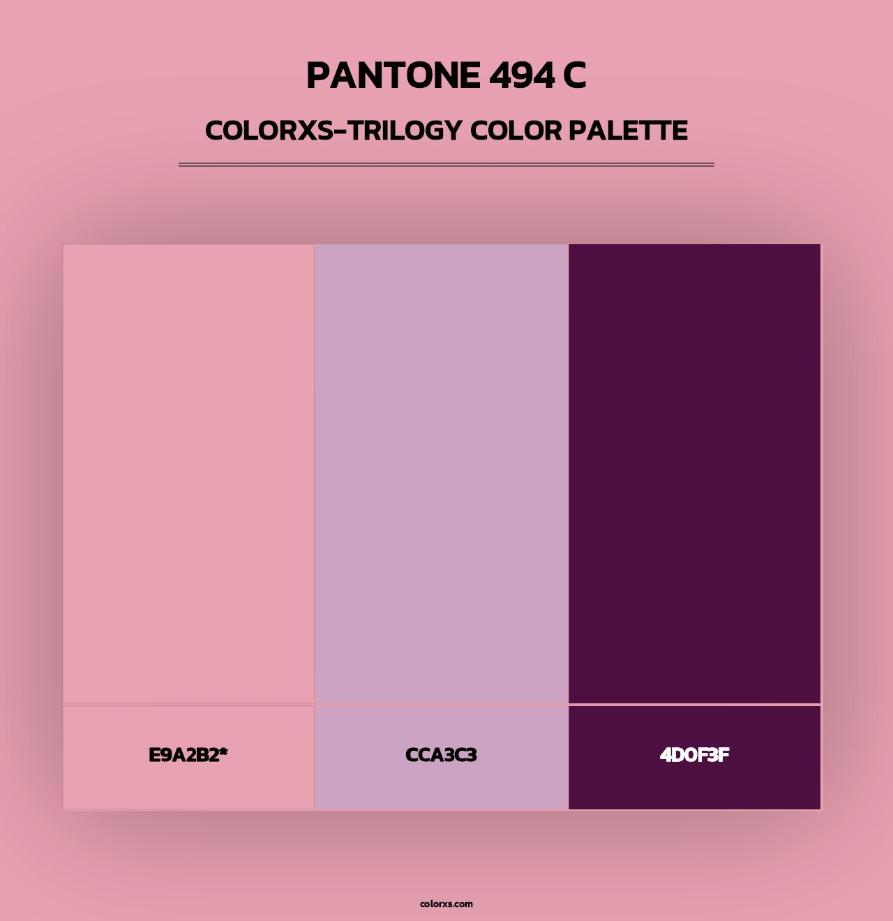 PANTONE 494 C - Colorxs Trilogy Palette