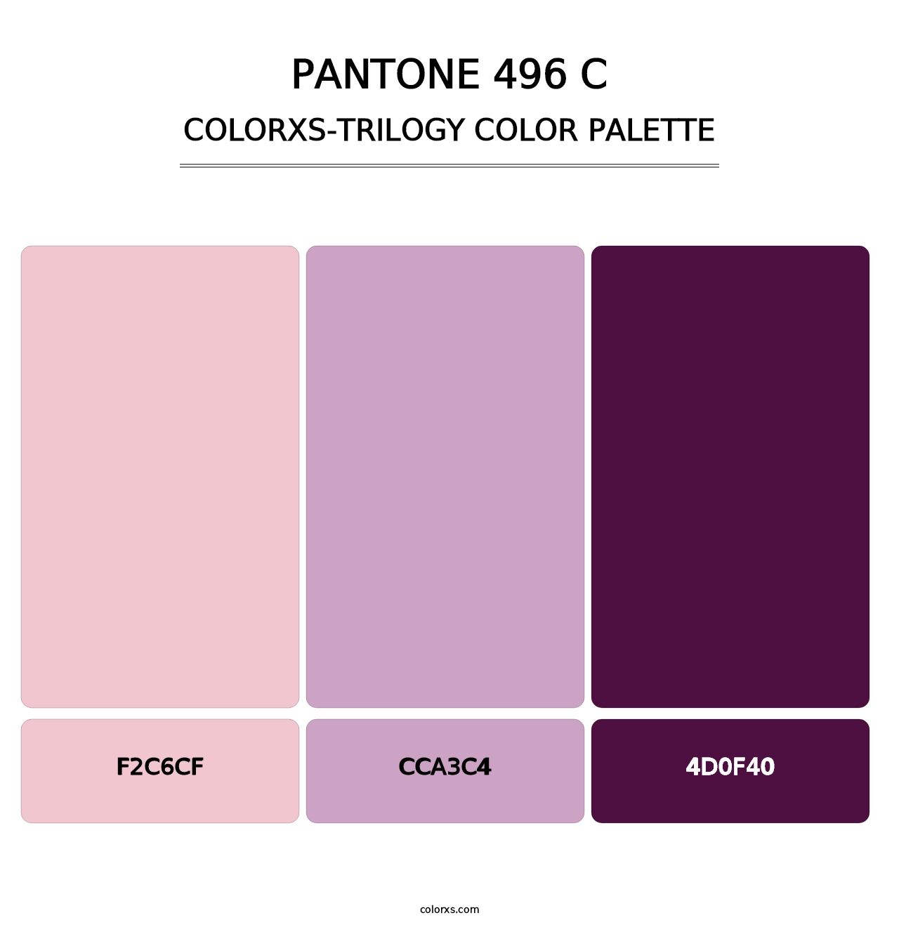 PANTONE 496 C - Colorxs Trilogy Palette