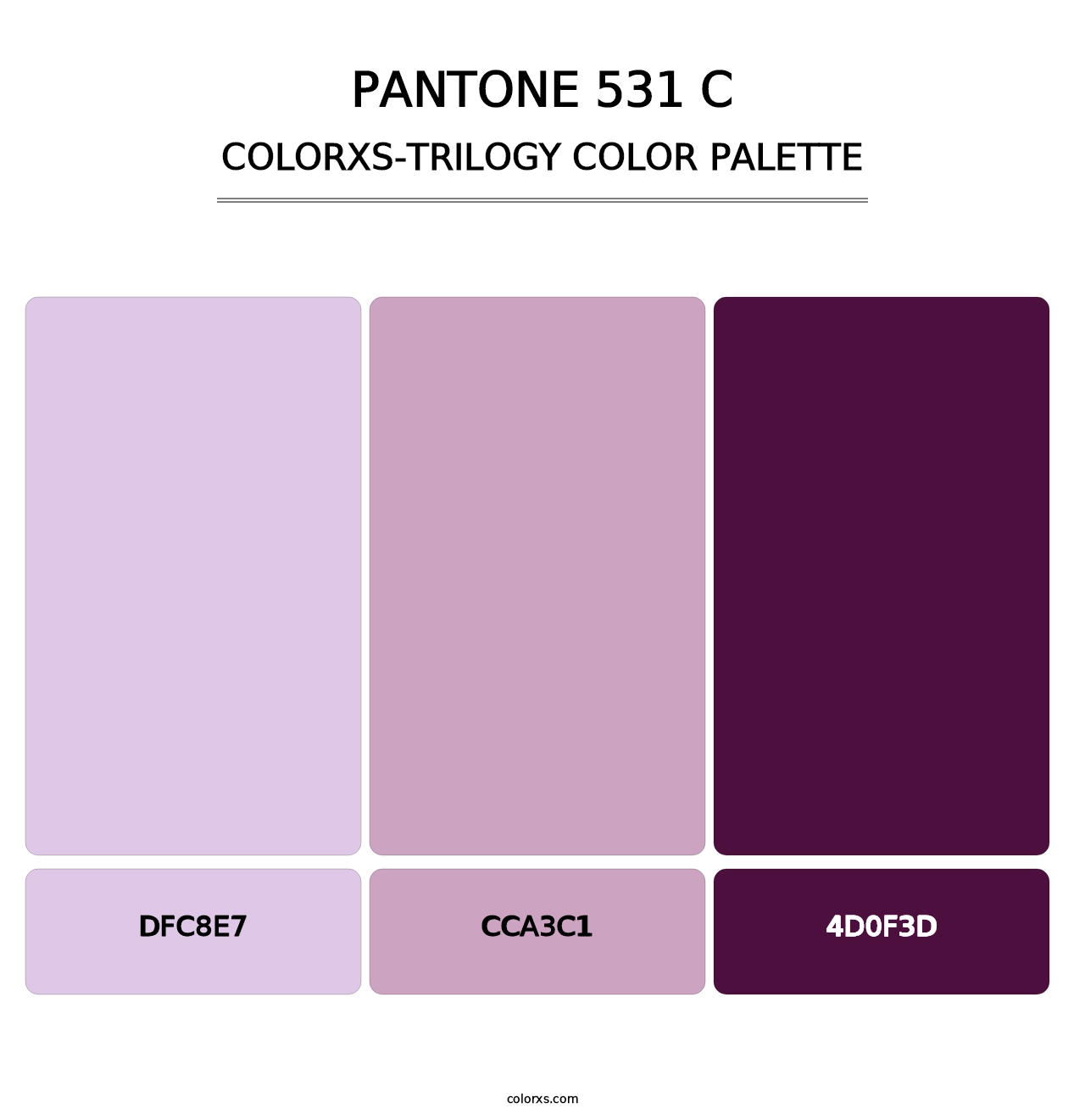 PANTONE 531 C - Colorxs Trilogy Palette