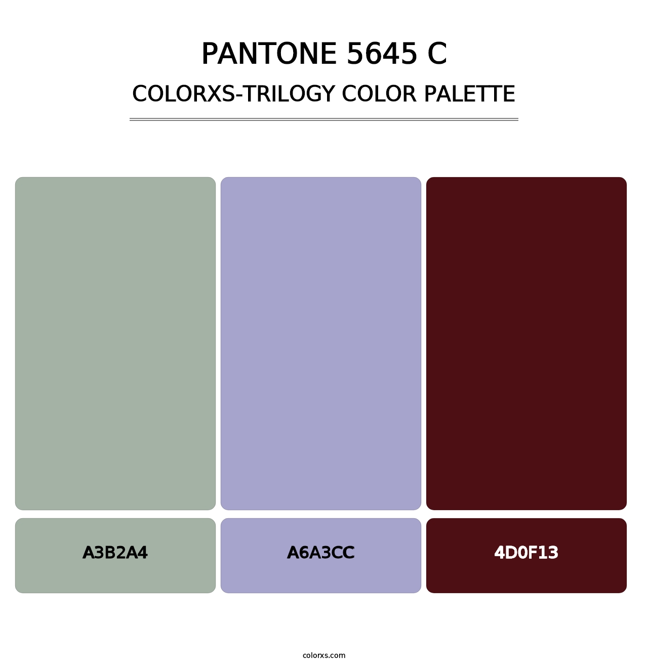 PANTONE 5645 C - Colorxs Trilogy Palette