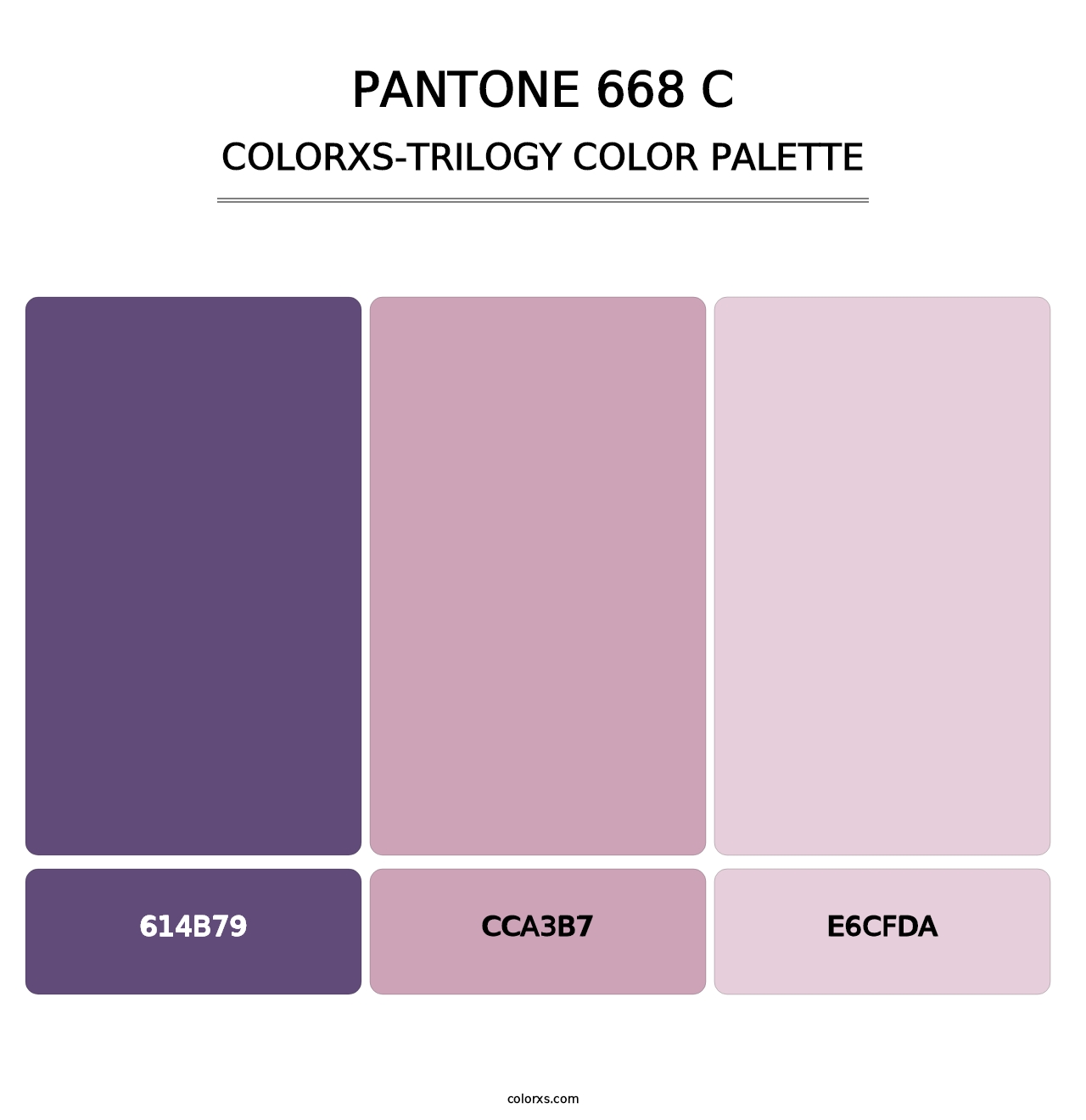 PANTONE 668 C - Colorxs Trilogy Palette