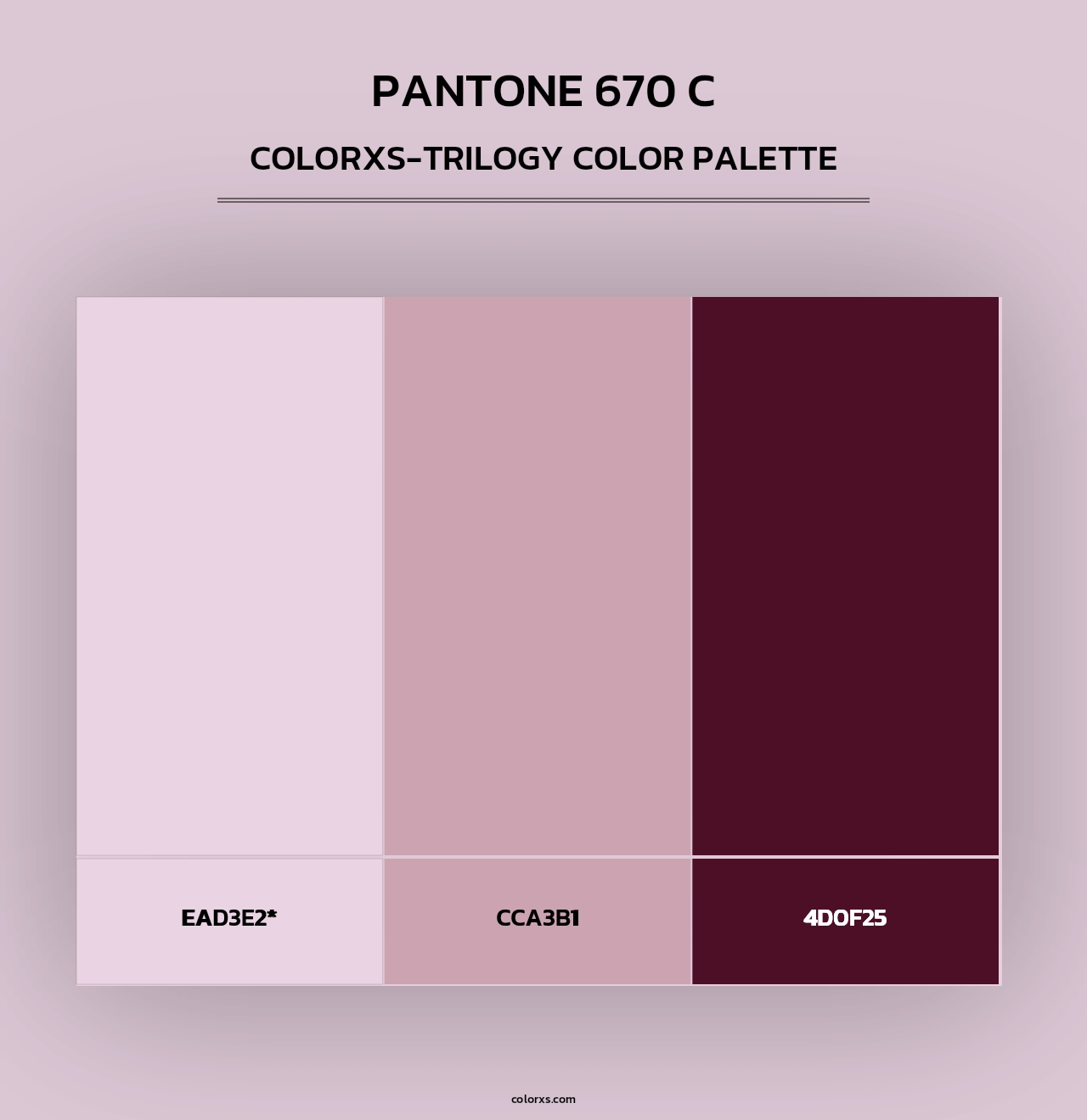 PANTONE 670 C - Colorxs Trilogy Palette