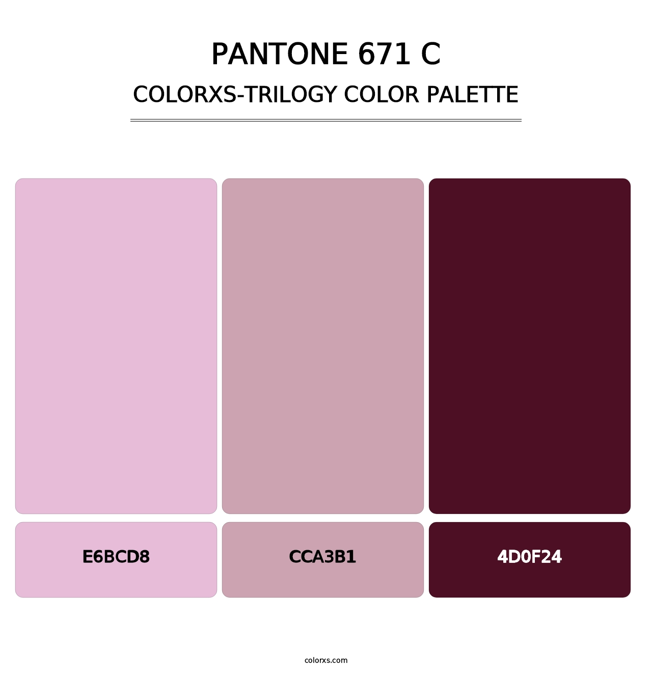 PANTONE 671 C - Colorxs Trilogy Palette