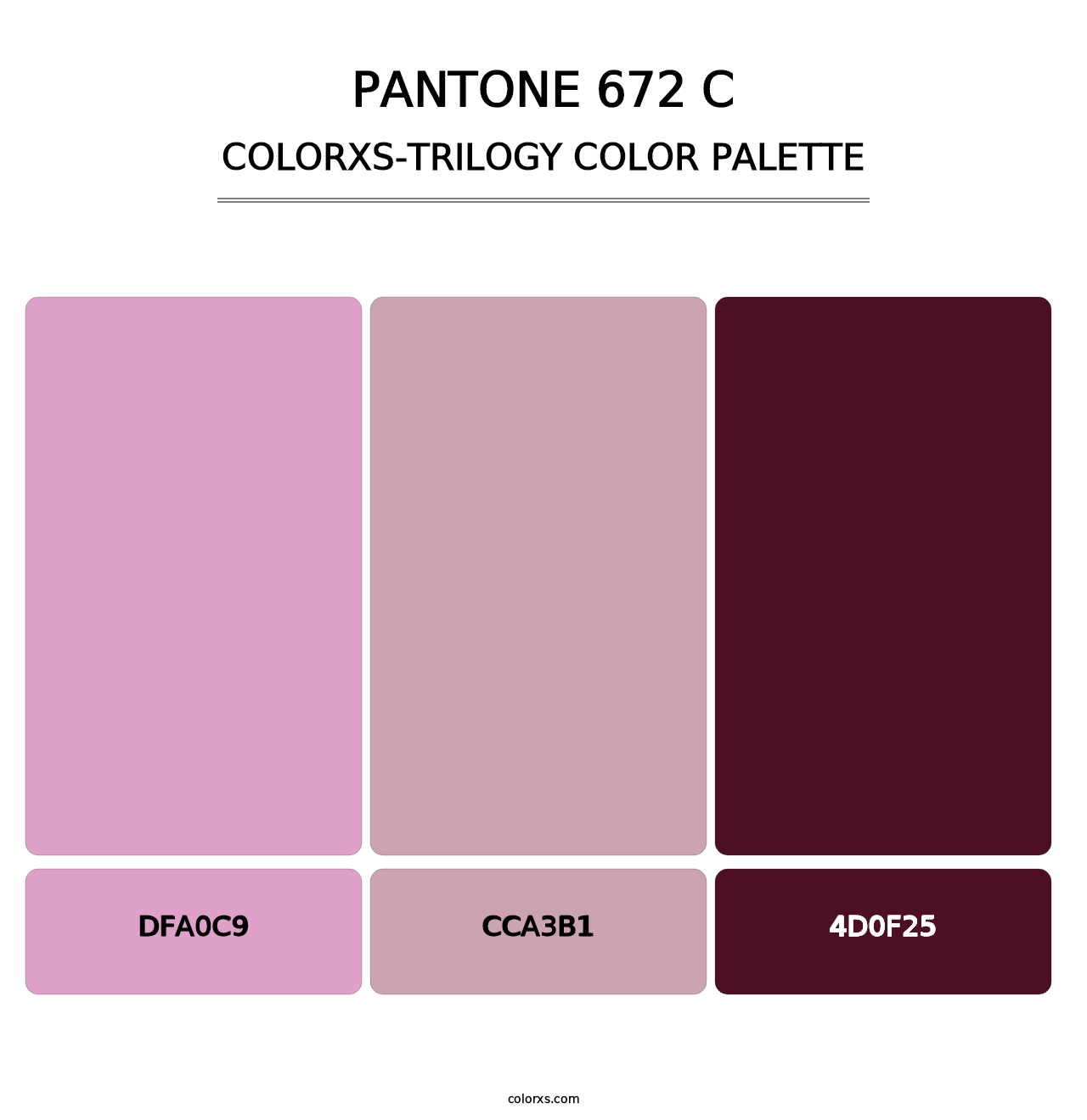PANTONE 672 C - Colorxs Trilogy Palette
