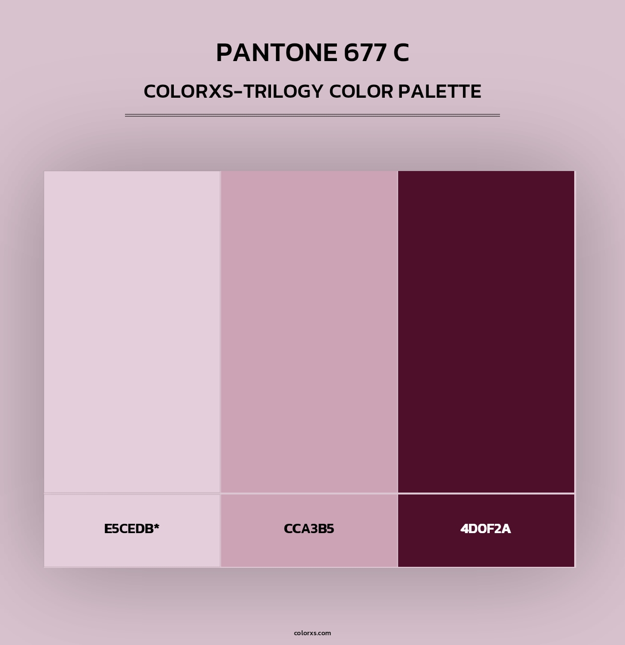 PANTONE 677 C - Colorxs Trilogy Palette