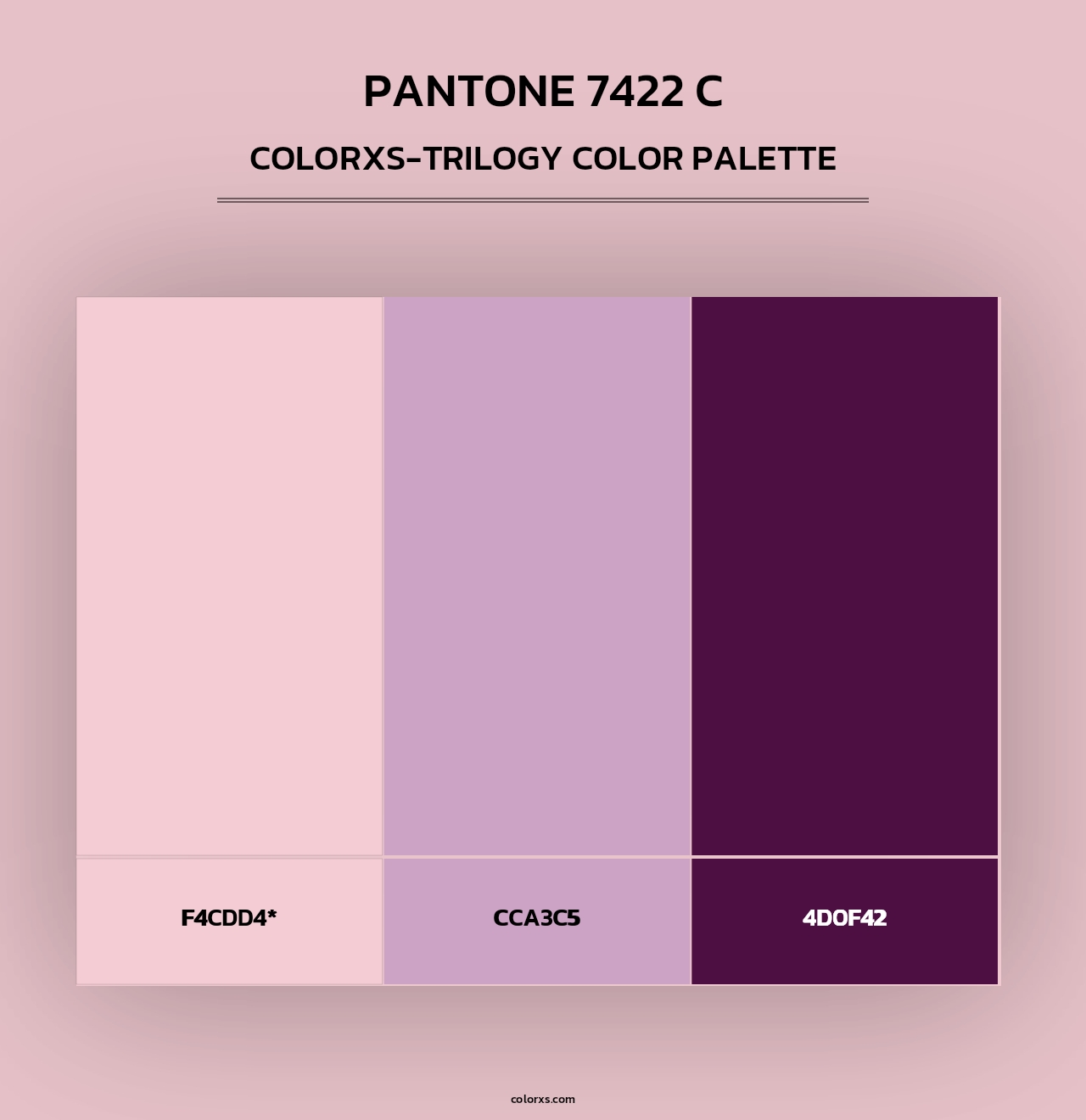 PANTONE 7422 C - Colorxs Trilogy Palette