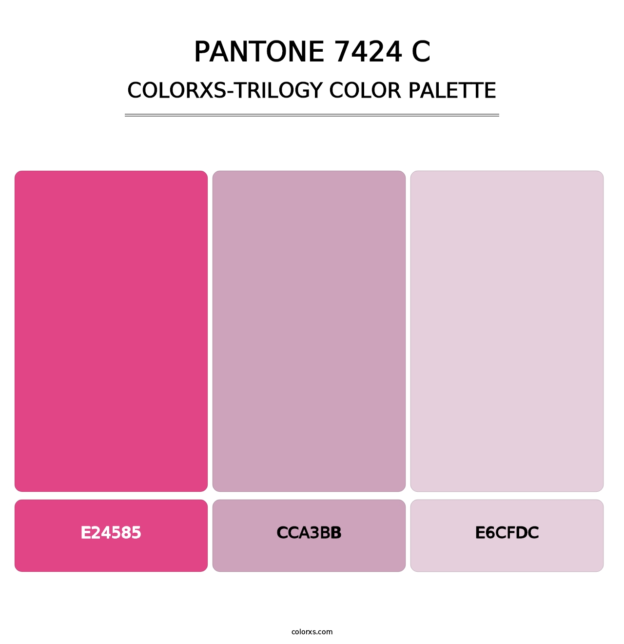 PANTONE 7424 C - Colorxs Trilogy Palette