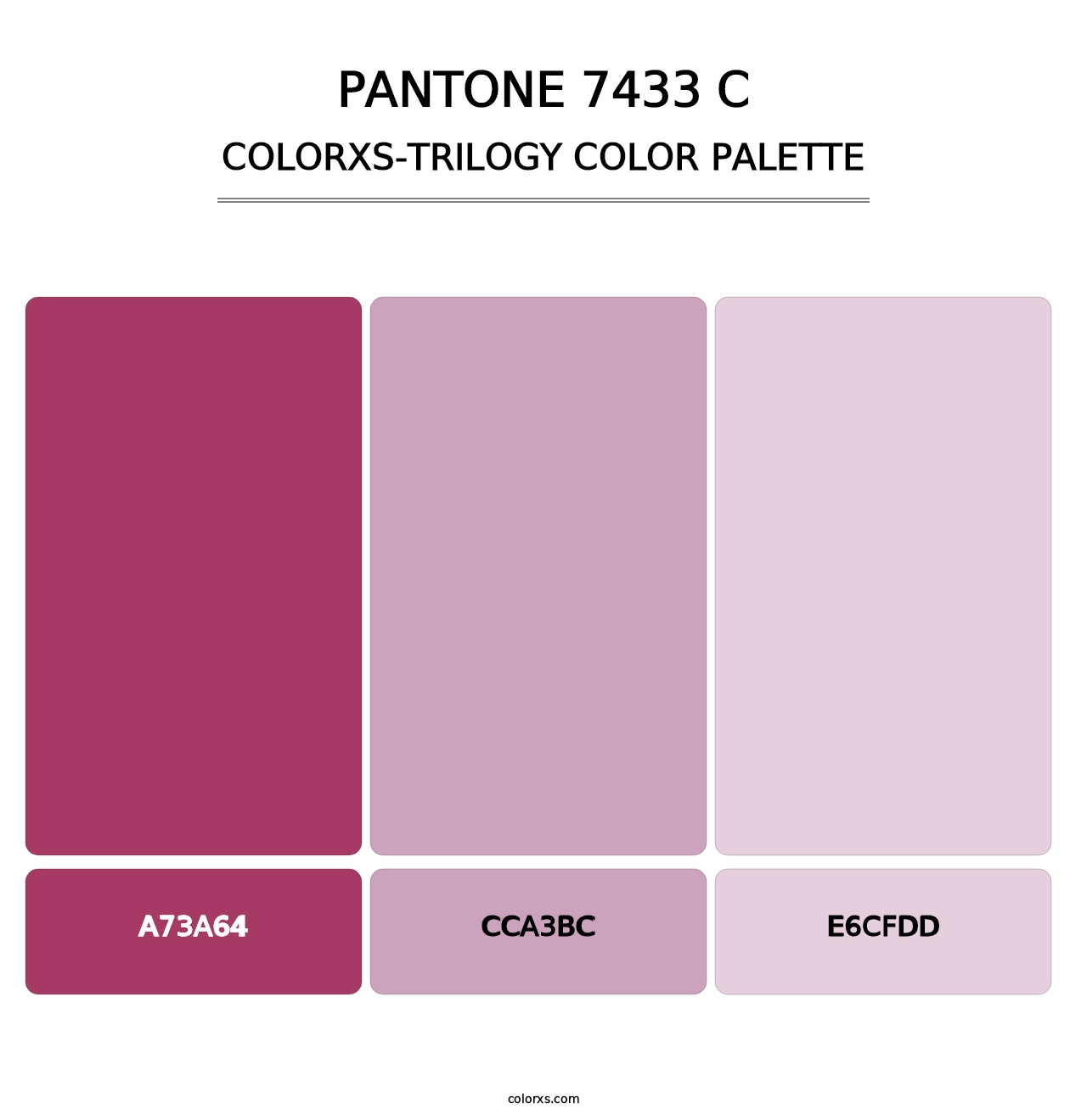 PANTONE 7433 C - Colorxs Trilogy Palette