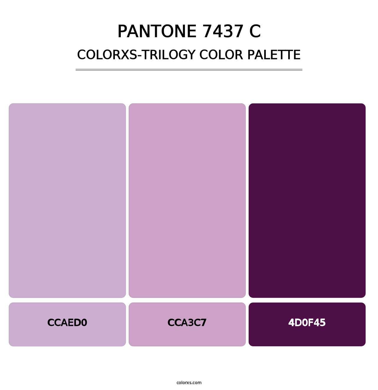 PANTONE 7437 C - Colorxs Trilogy Palette