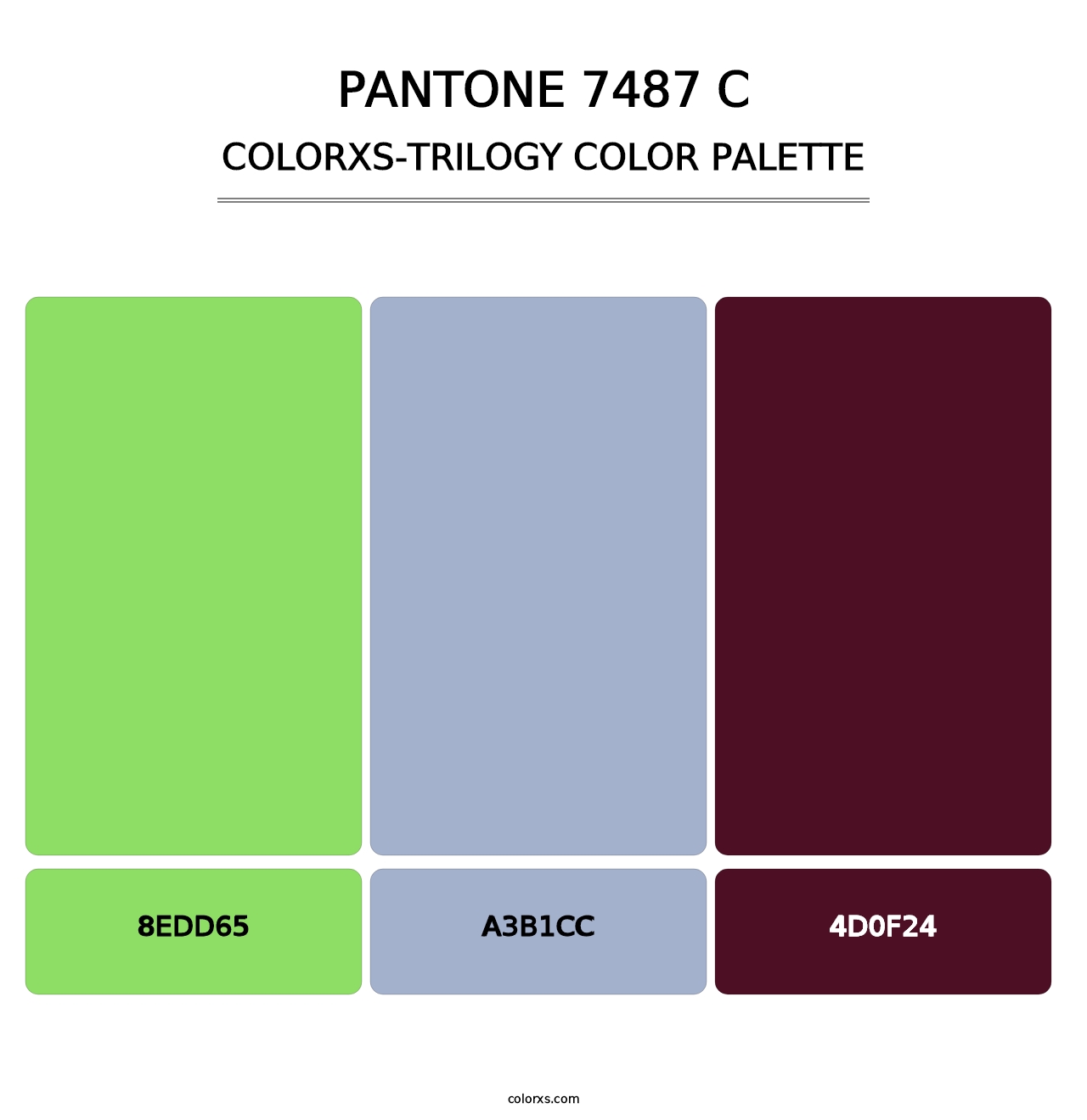 PANTONE 7487 C - Colorxs Trilogy Palette