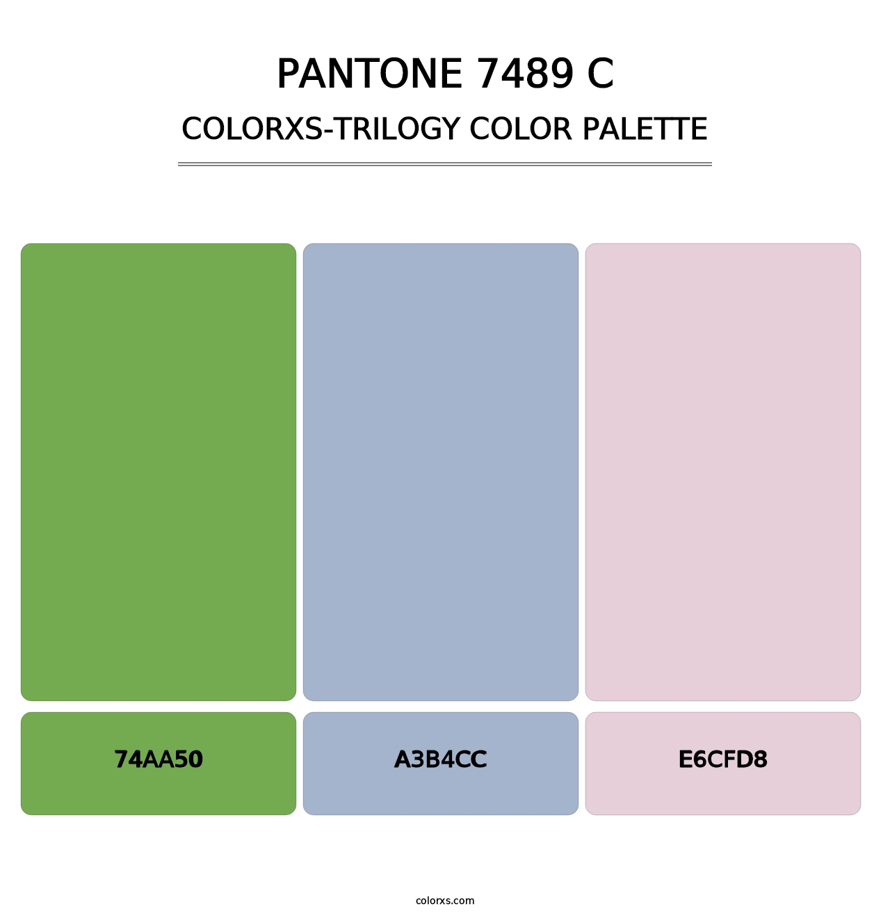 PANTONE 7489 C - Colorxs Trilogy Palette