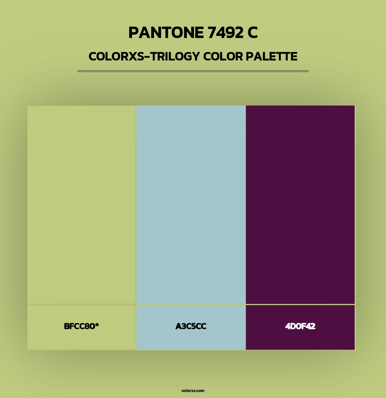 PANTONE 7492 C - Colorxs Trilogy Palette