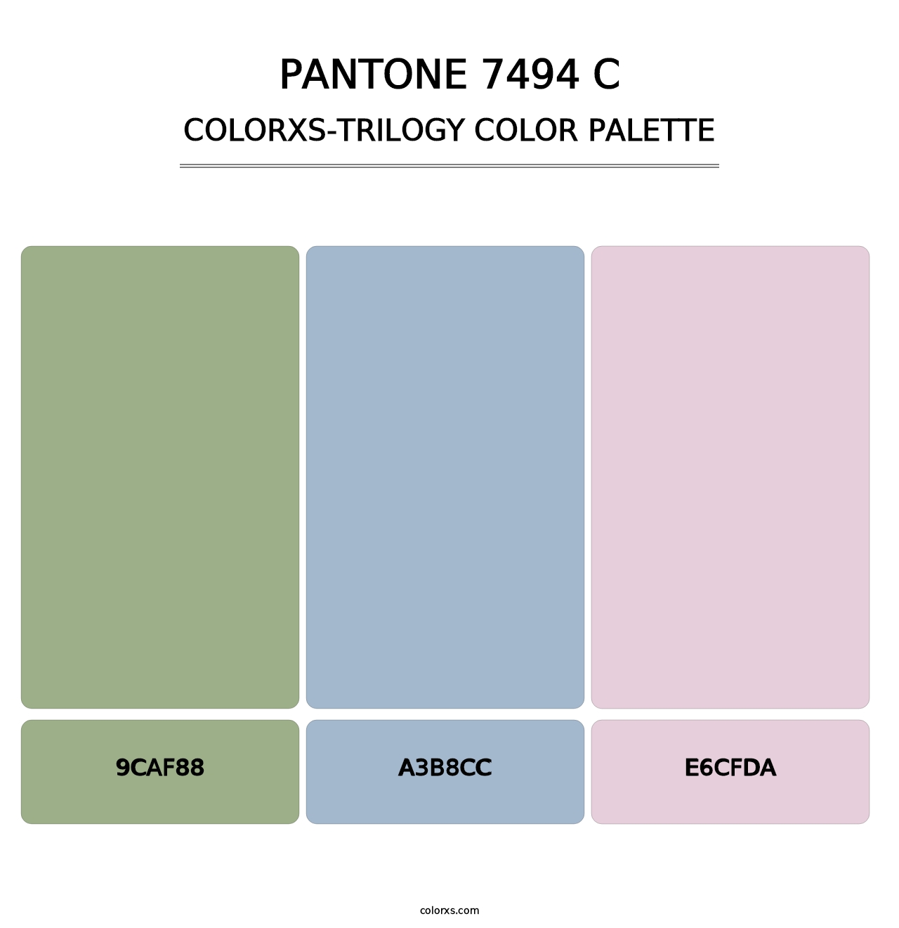 PANTONE 7494 C - Colorxs Trilogy Palette
