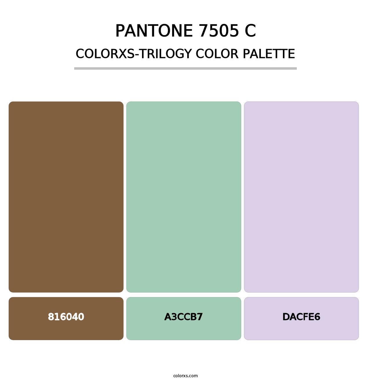 PANTONE 7505 C - Colorxs Trilogy Palette