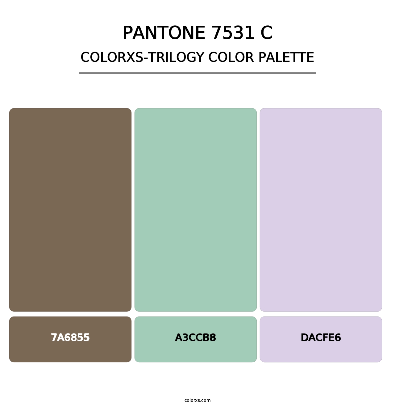 PANTONE 7531 C - Colorxs Trilogy Palette
